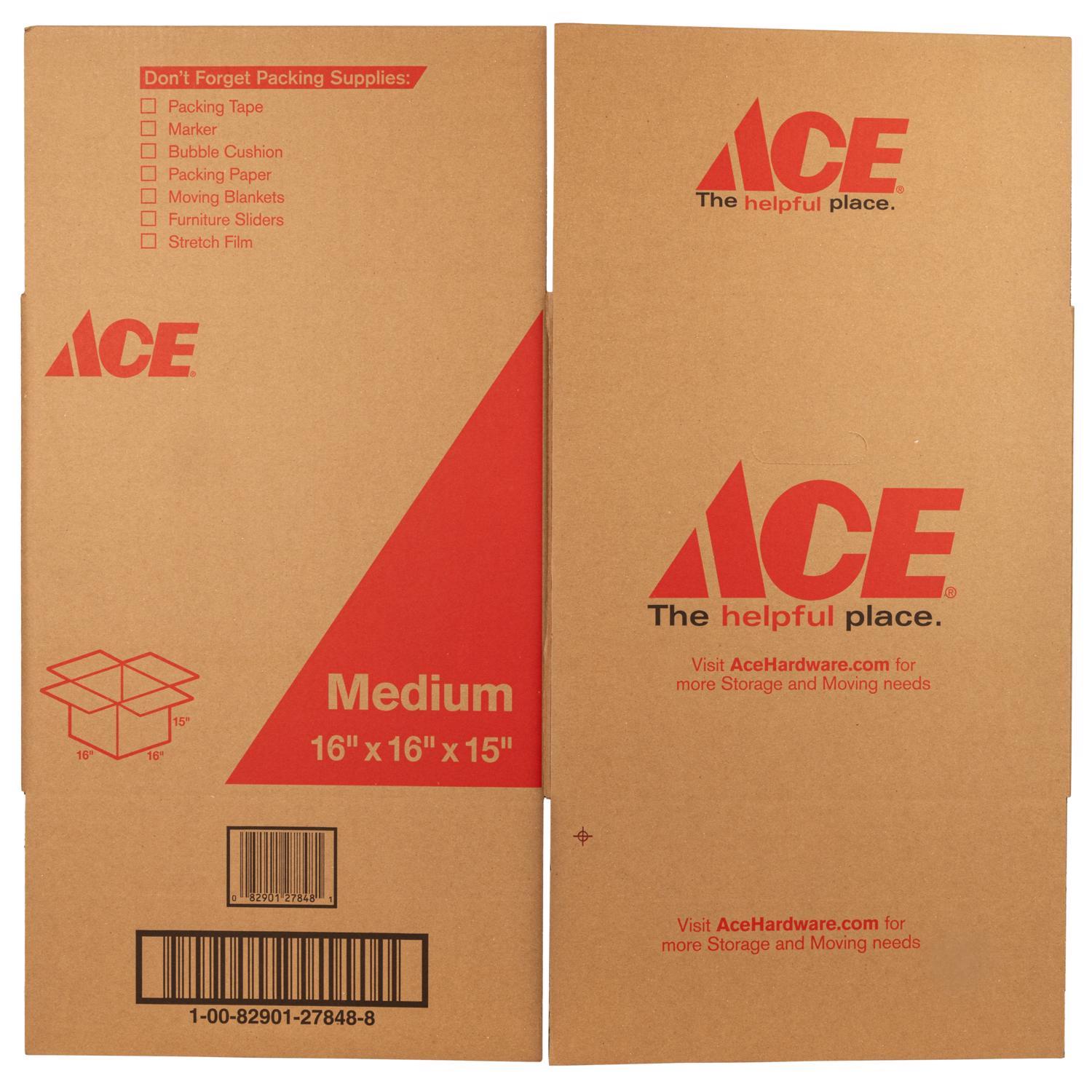 Ace 15 in. H X 16 in. W X 16 in. L Cardboard Corrugated Box 1 pk