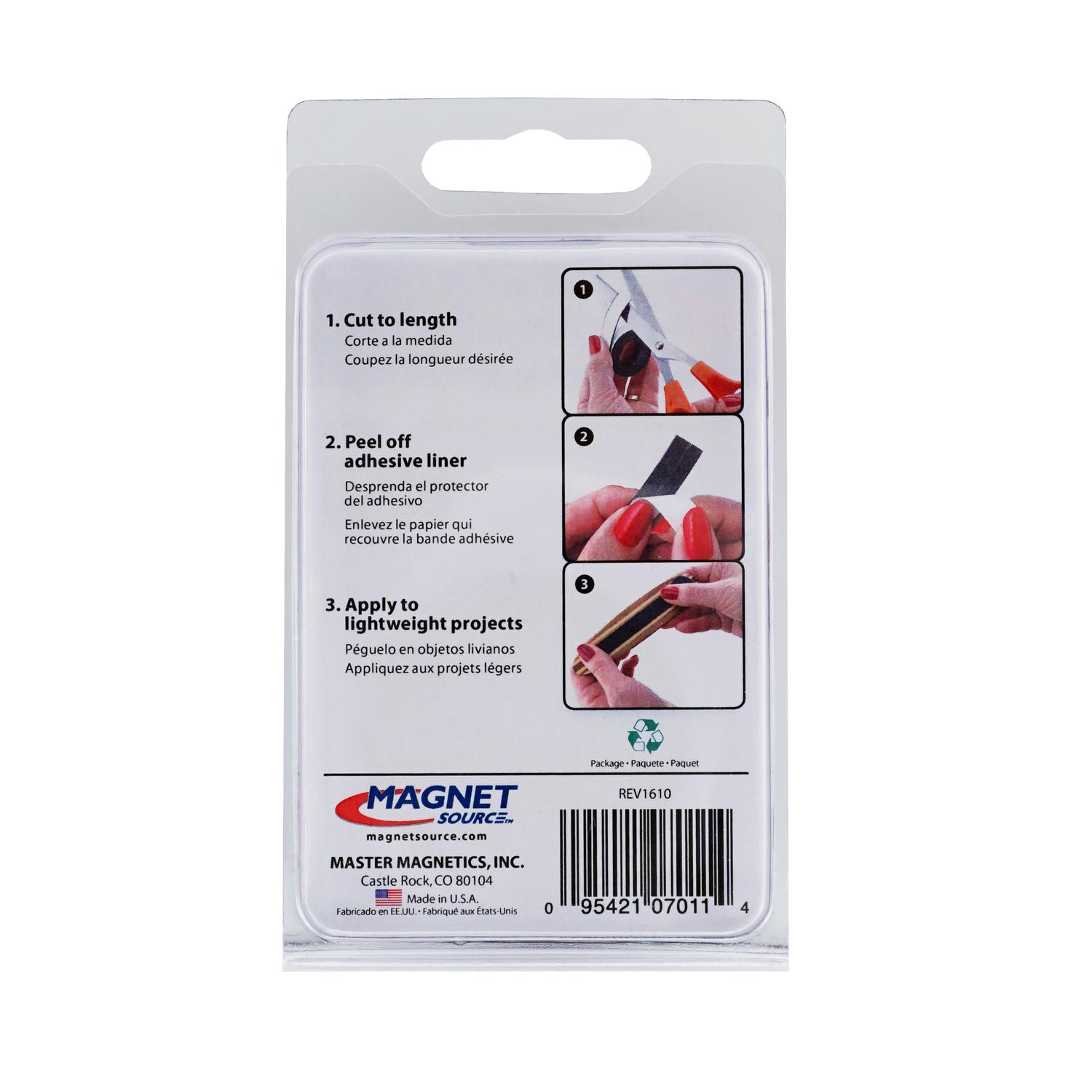 Magnet Source 30 in. L X.5 in. W Black Strip Magnetic Tape 1 pc