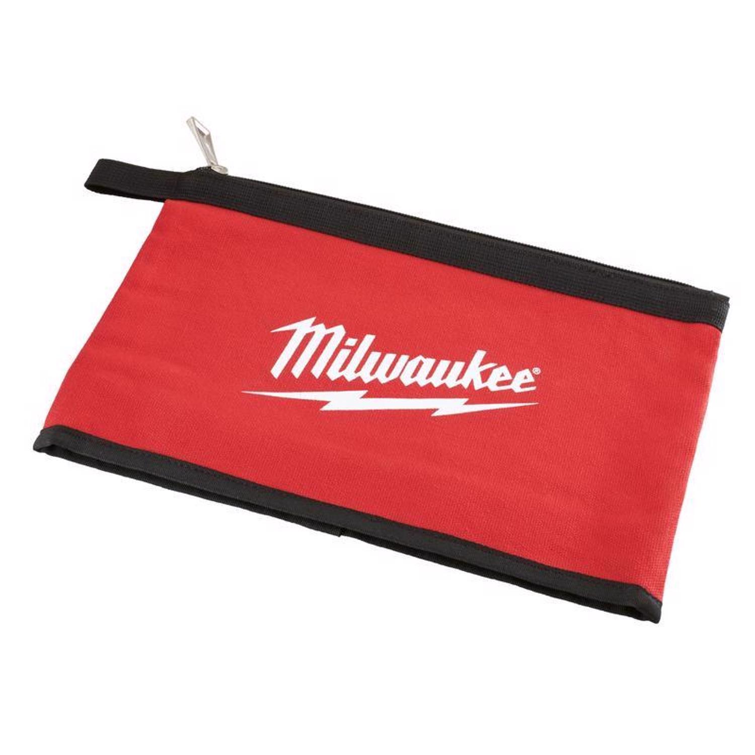 Milwaukee Canvas Tool Pouch 1 pocket Red 1 pc