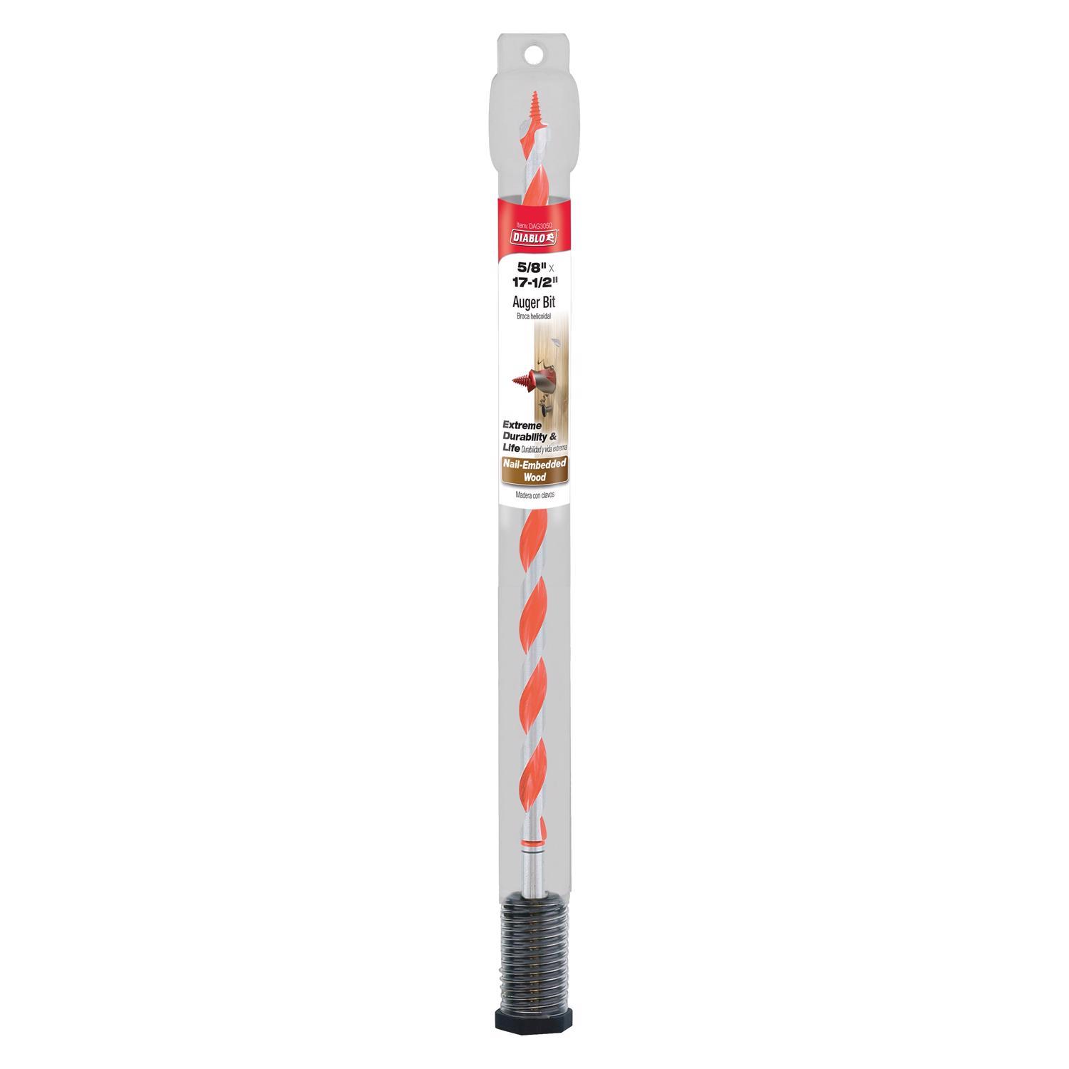 Diablo Dura-Tip 5/8 in. D X 17.5 in. L Auger Bit High Speed Steel 1 pc