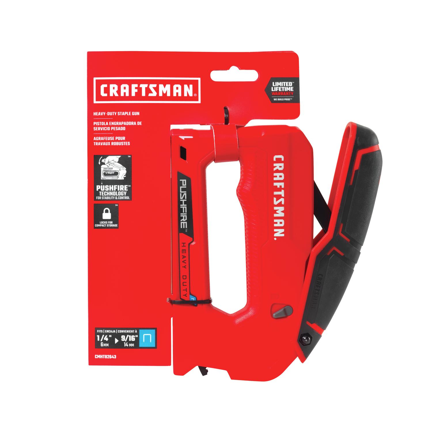 CRAFTSMAN Pushfire 9/16 in. Heavy Duty Stapler
