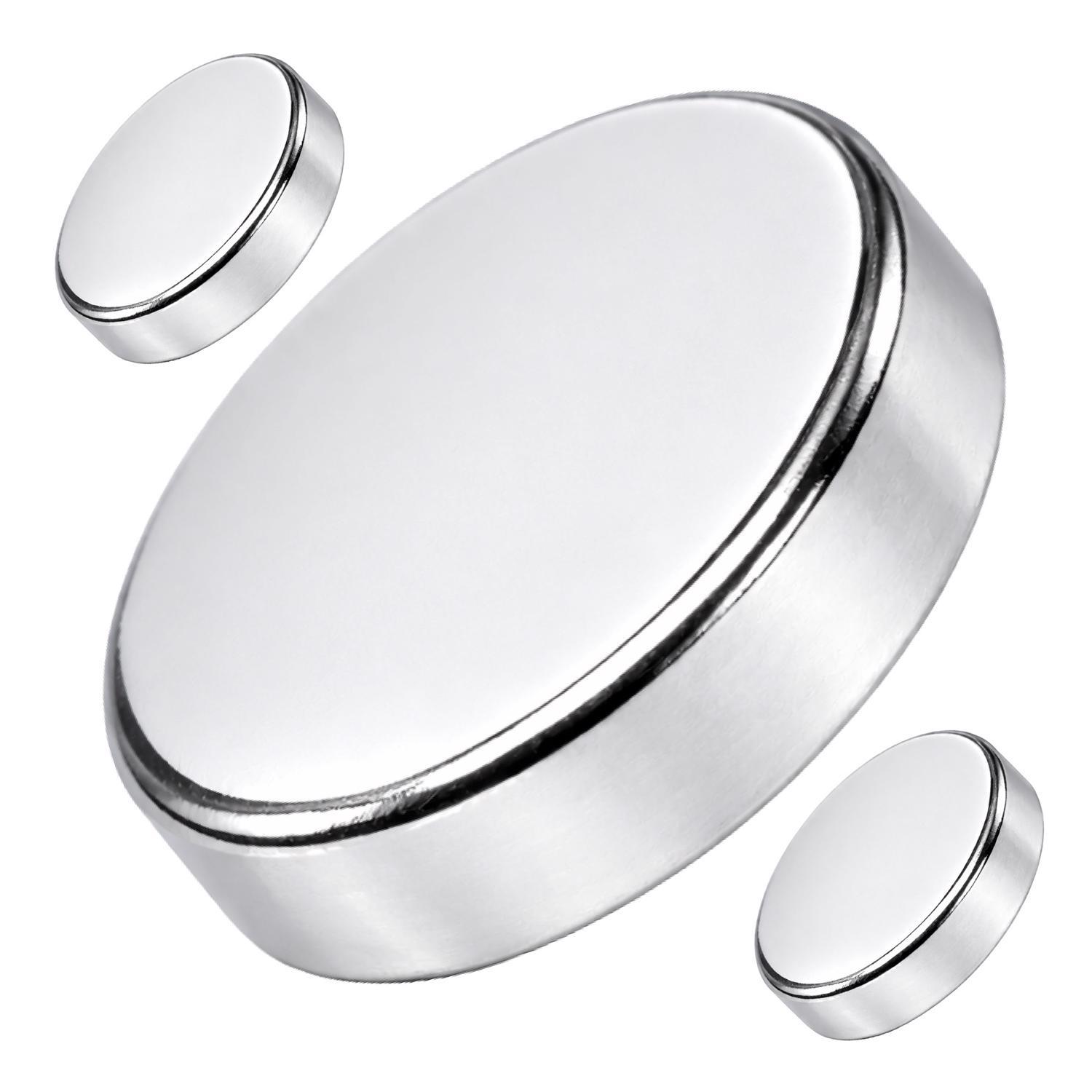 Magnet Source.118 in. L X.709 in. W Silver Super Disc Magnets 6.5 lb. pull 3 pc