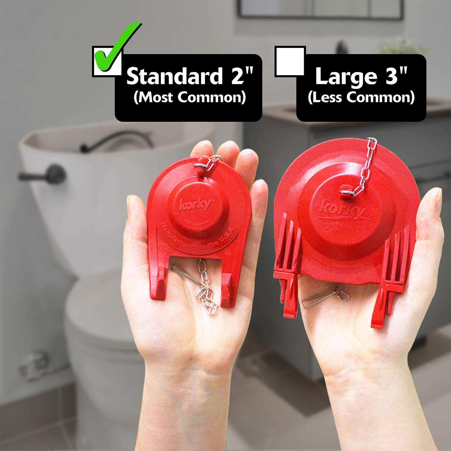 Korky Ultra High Performance Universal 2 Inch Toilet Flapper Red For Universal