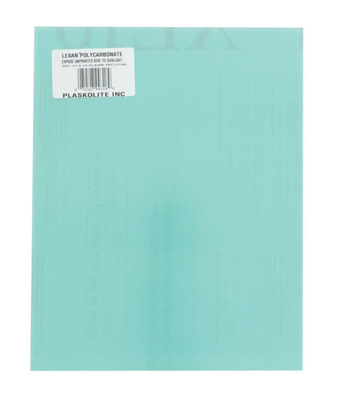 Lexan Clear Double Polycarbonate Sheet 11 in. W X 14 in. L X.093 in.