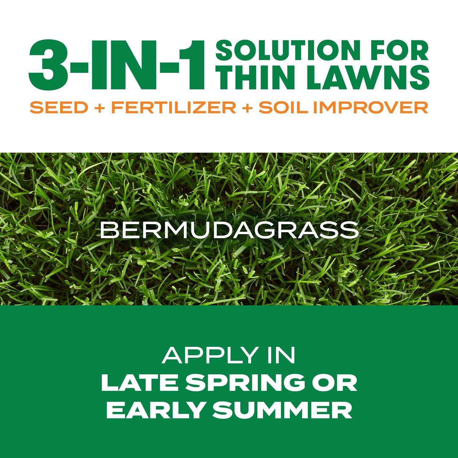 Scotts Turf Builder ThickR Bermuda Grass Sun or Shade Grass Seed and Fertilizer 12 lb