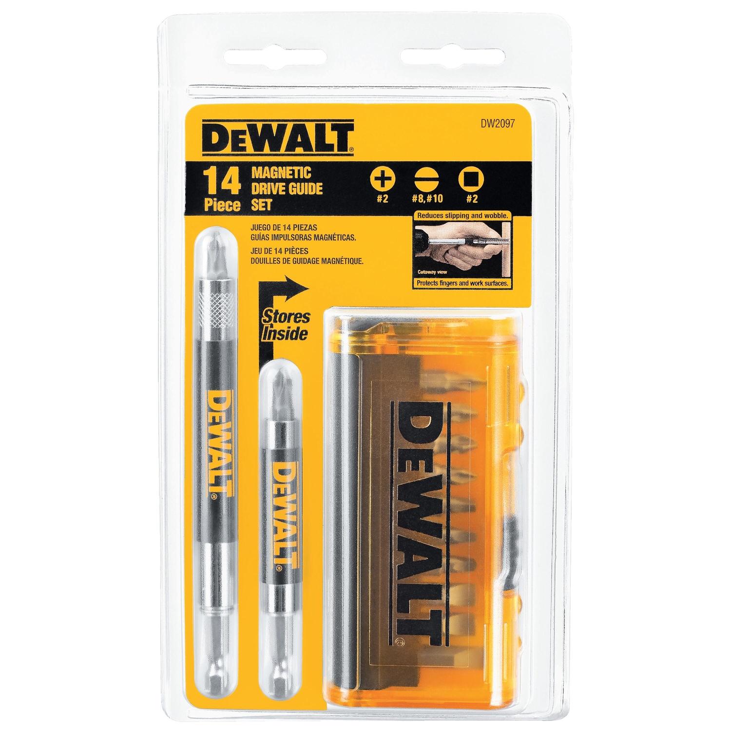 DEWALT Assorted Drive Guide Bit Set Heat-Treated Steel 14 pc