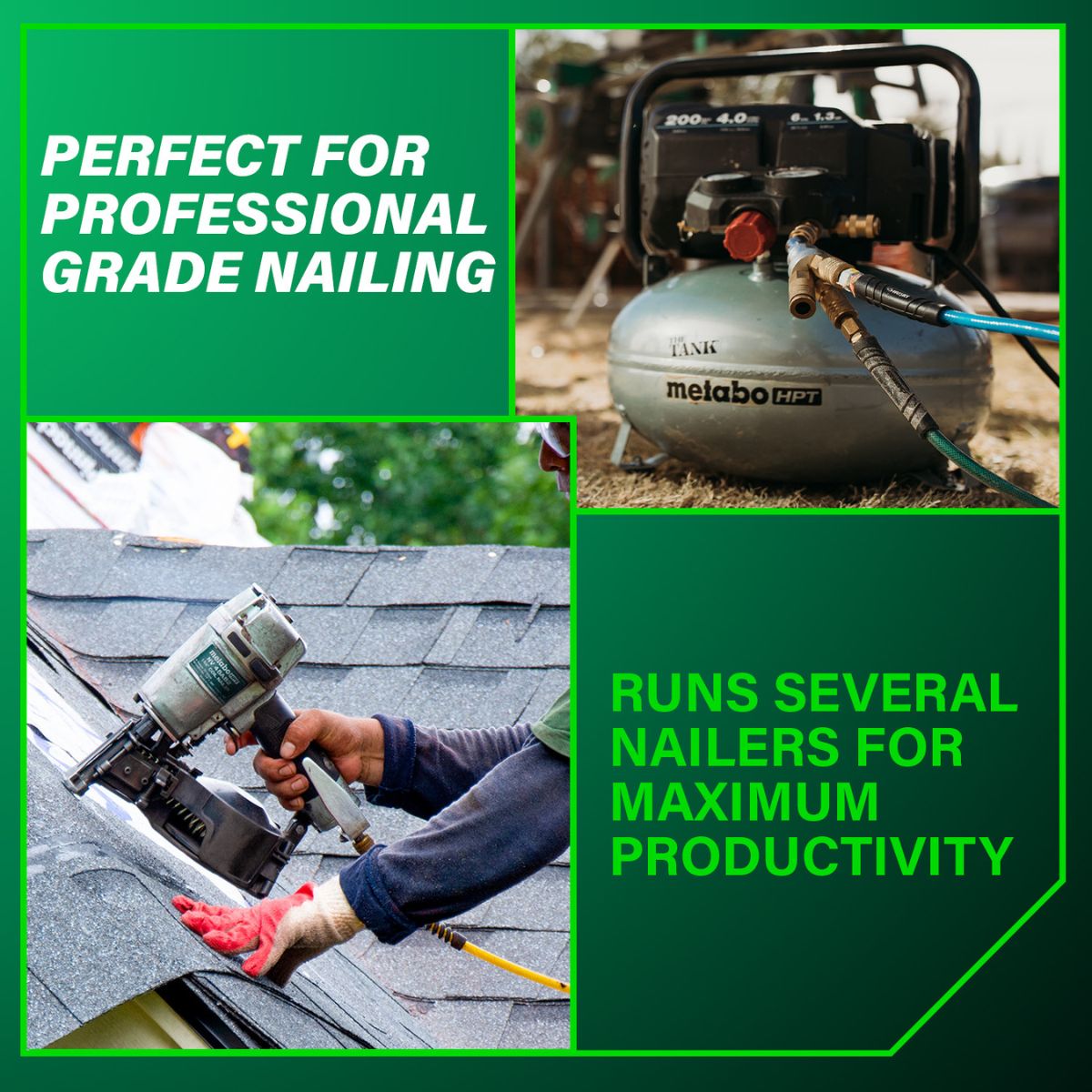 THE TANK 6-Gallon High Capacity Pancake Air Compressor | Metabo HPT EC914S