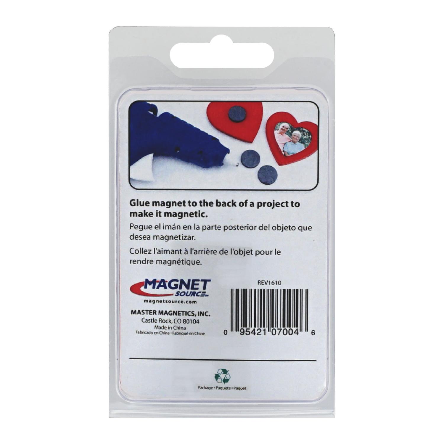 Magnet Source.156 in. L X.97 in. W Black Disc Magnets 0.8 lb. pull 6 pc