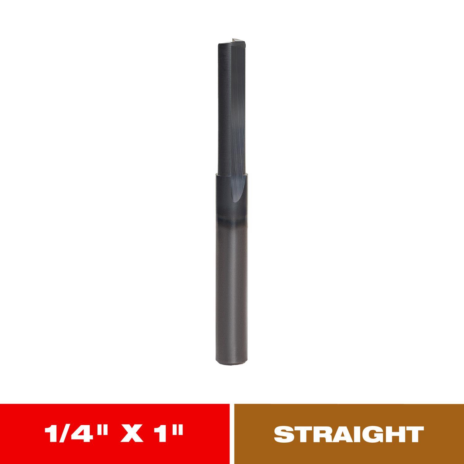 Diablo 1/4 in. D X 2-1/2 in. L Carbide Double Flute Straight Router Bit