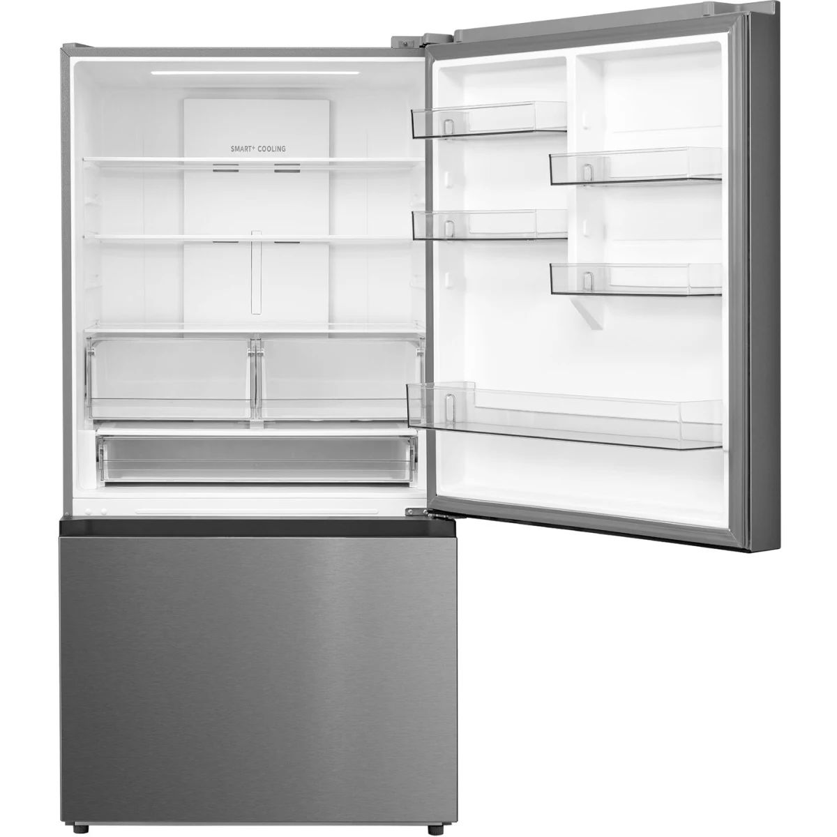 Midea 33 in. Counter-Depth Bottom-Freezer Smart Refrigerator with 23 cu. ft.