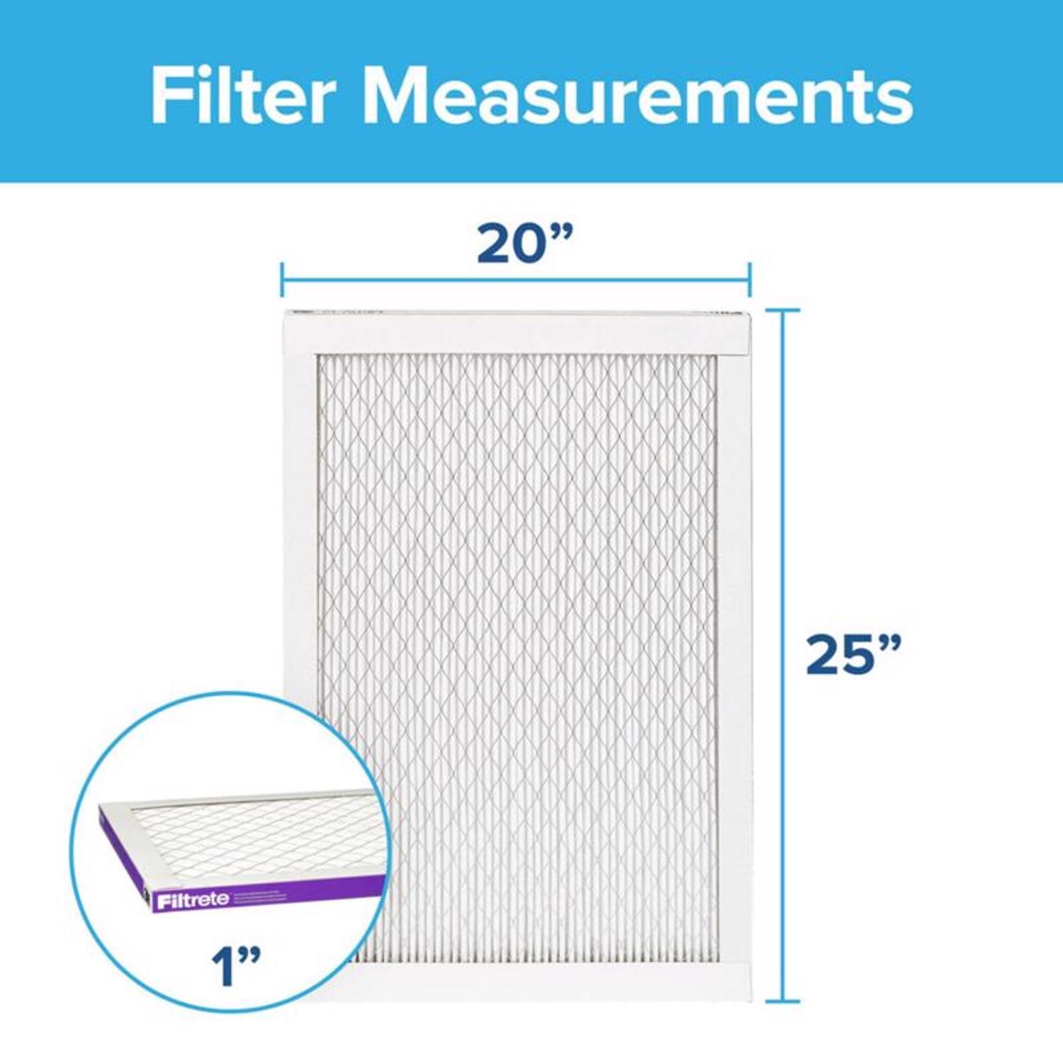 Filtrete 20 in. W X 25 in. H X 1 in. 1500 MPR Pleated Allergen Air Filter 1 pk