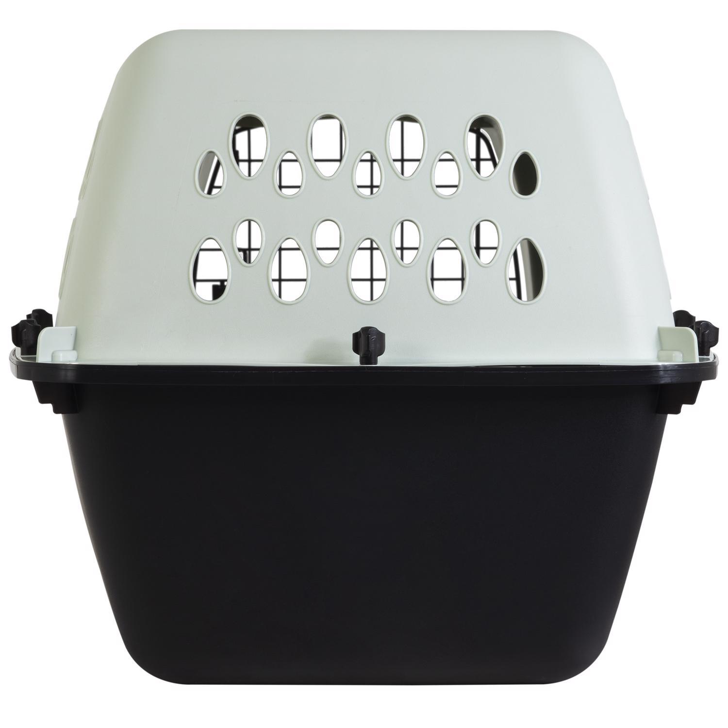 Aspen Pet Pet Porter Medium Plastic Pet Kennel Black/Gray 14.5 in. H X 16.7 in. W X 24 in. D
