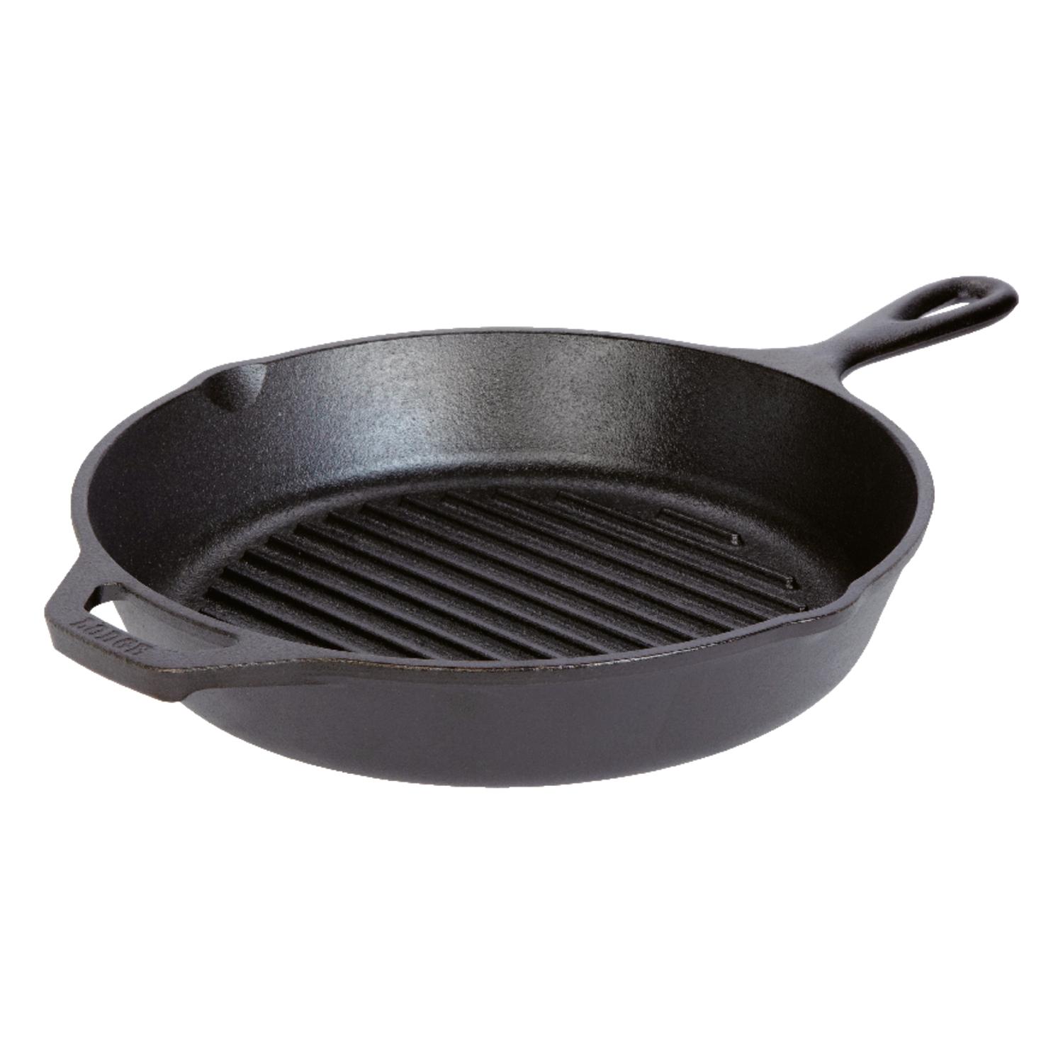 Lodge Cast Iron Grill Pan 10-1/4 in. Black