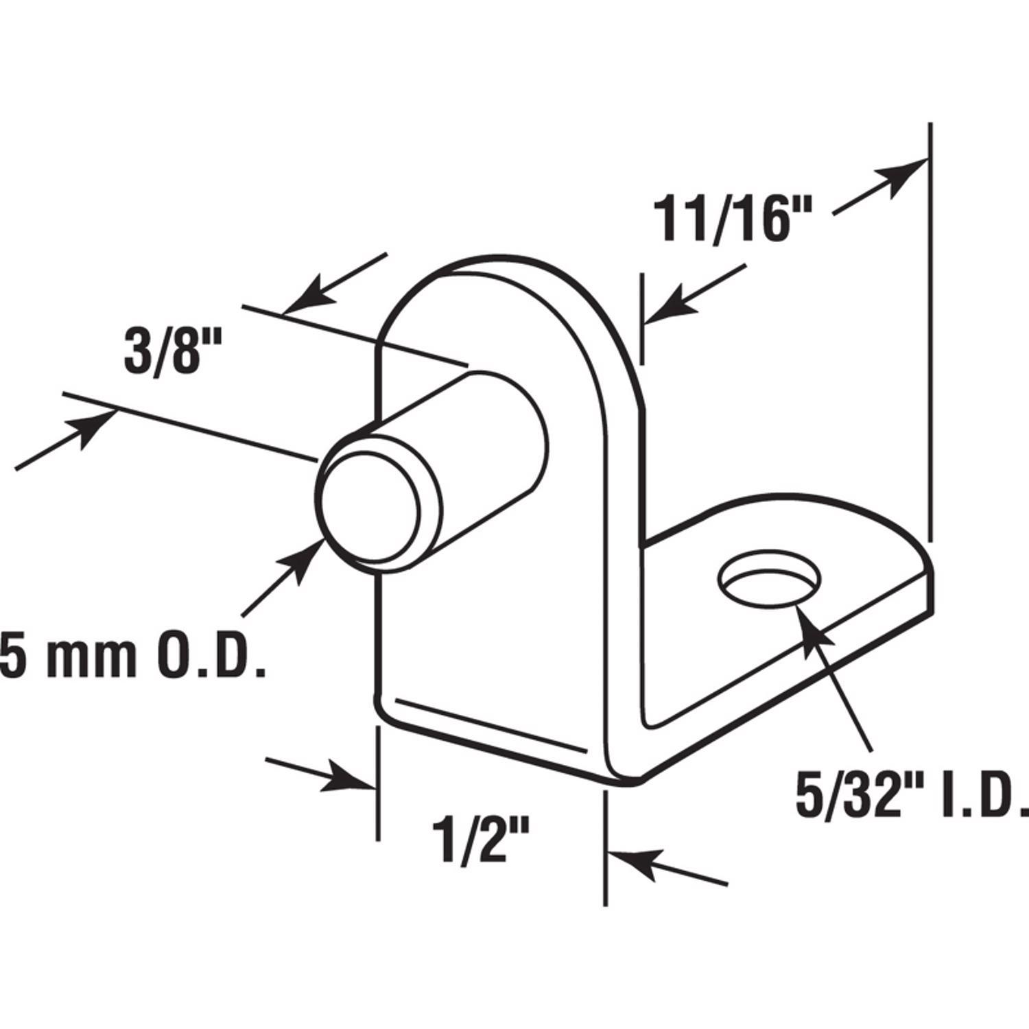 Richelieu Silver Metal Shelf Support Peg 5 mm Ga. 0.69 in. L 33 lb