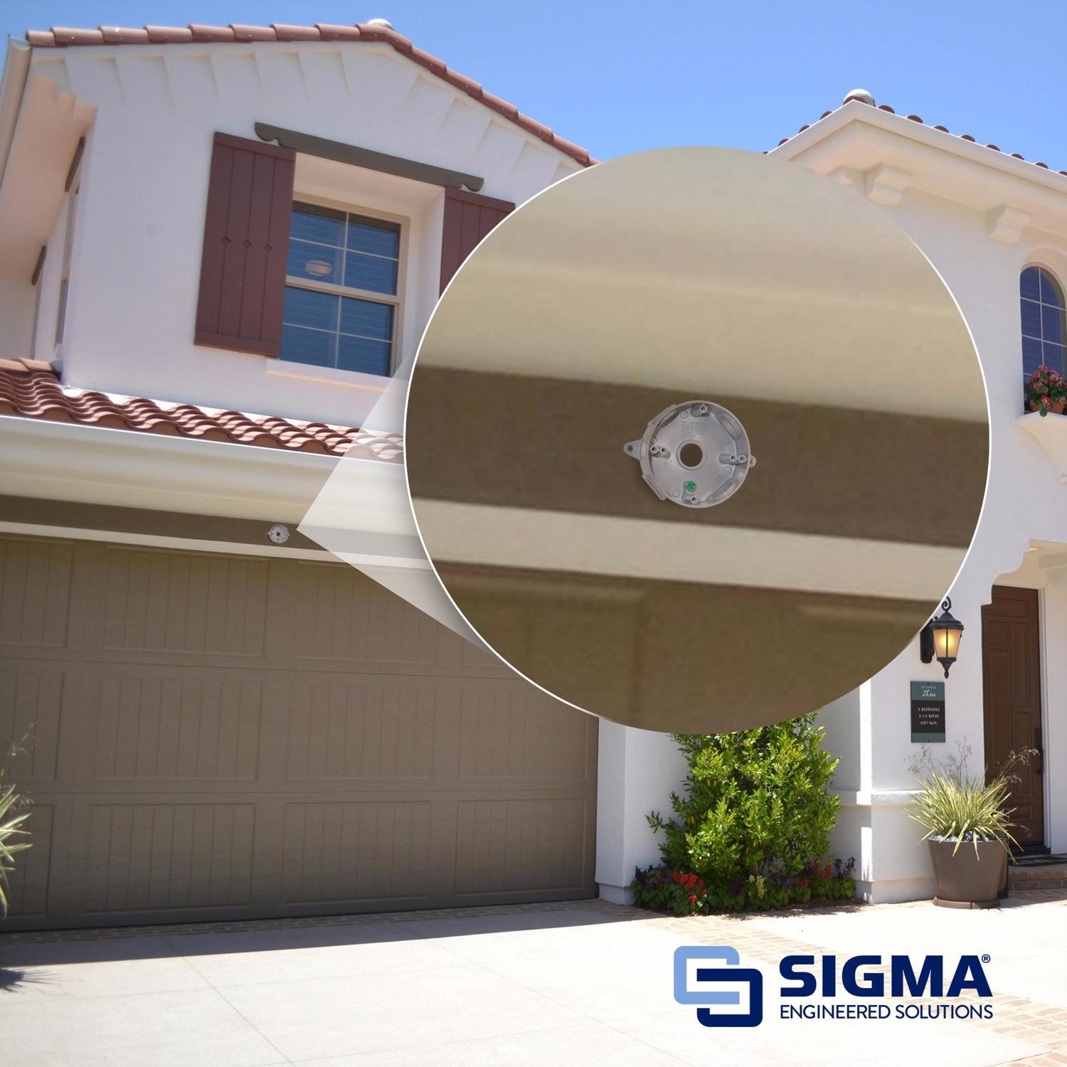 Sigma Engineered Solutions New Work 16 cu in Round Die-Cast Metal Weatherproof Box Gray