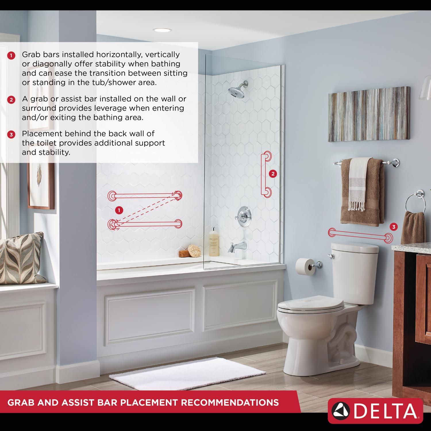 Delta 25.85 in. L ADA Compliant Stainless Steel Grab Bar