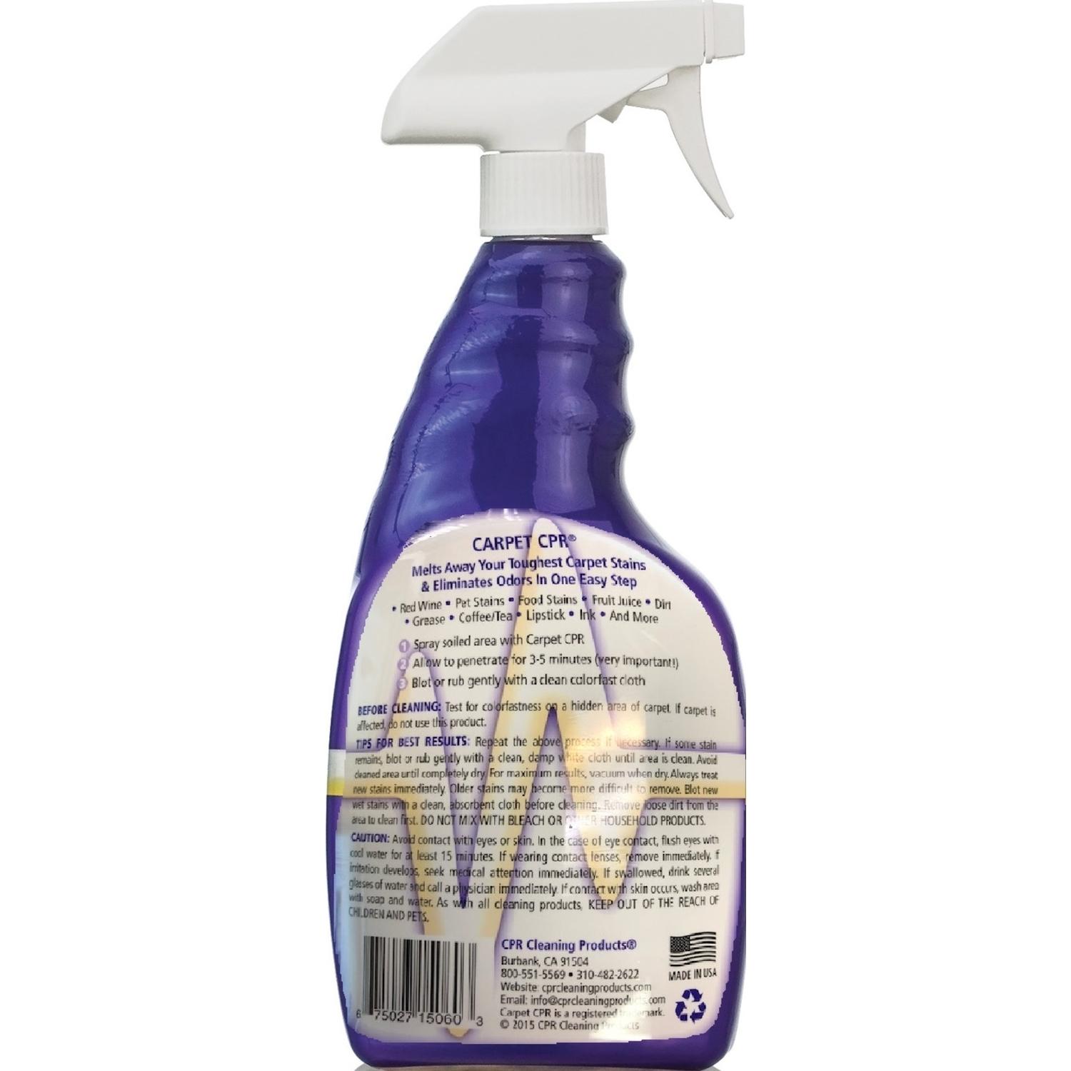 Carpet CPR Citrus Scent Spot Treatment Stain Remover 32 oz Liquid