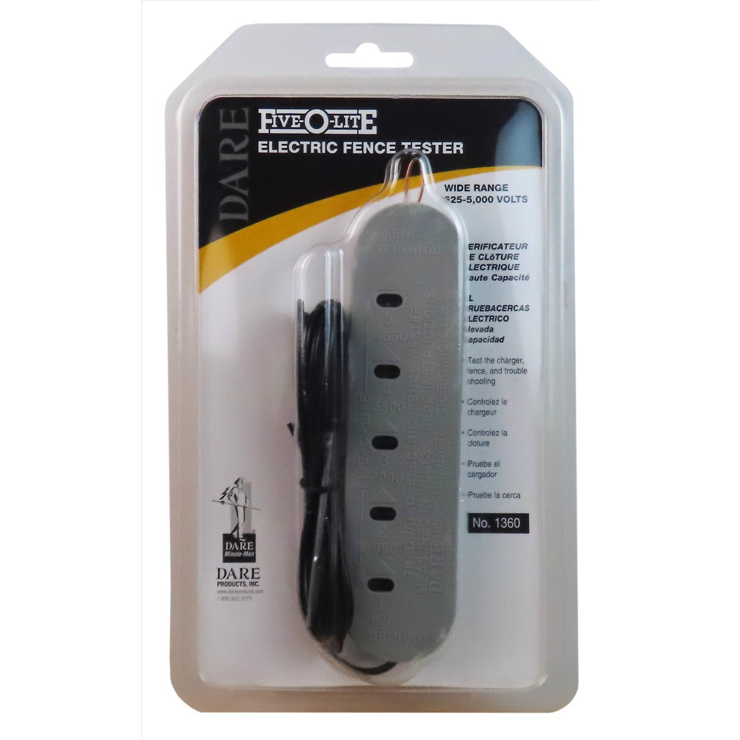 Dare 5000 V Electric-Powered Five-O-Lite Tester Gray/Silver
