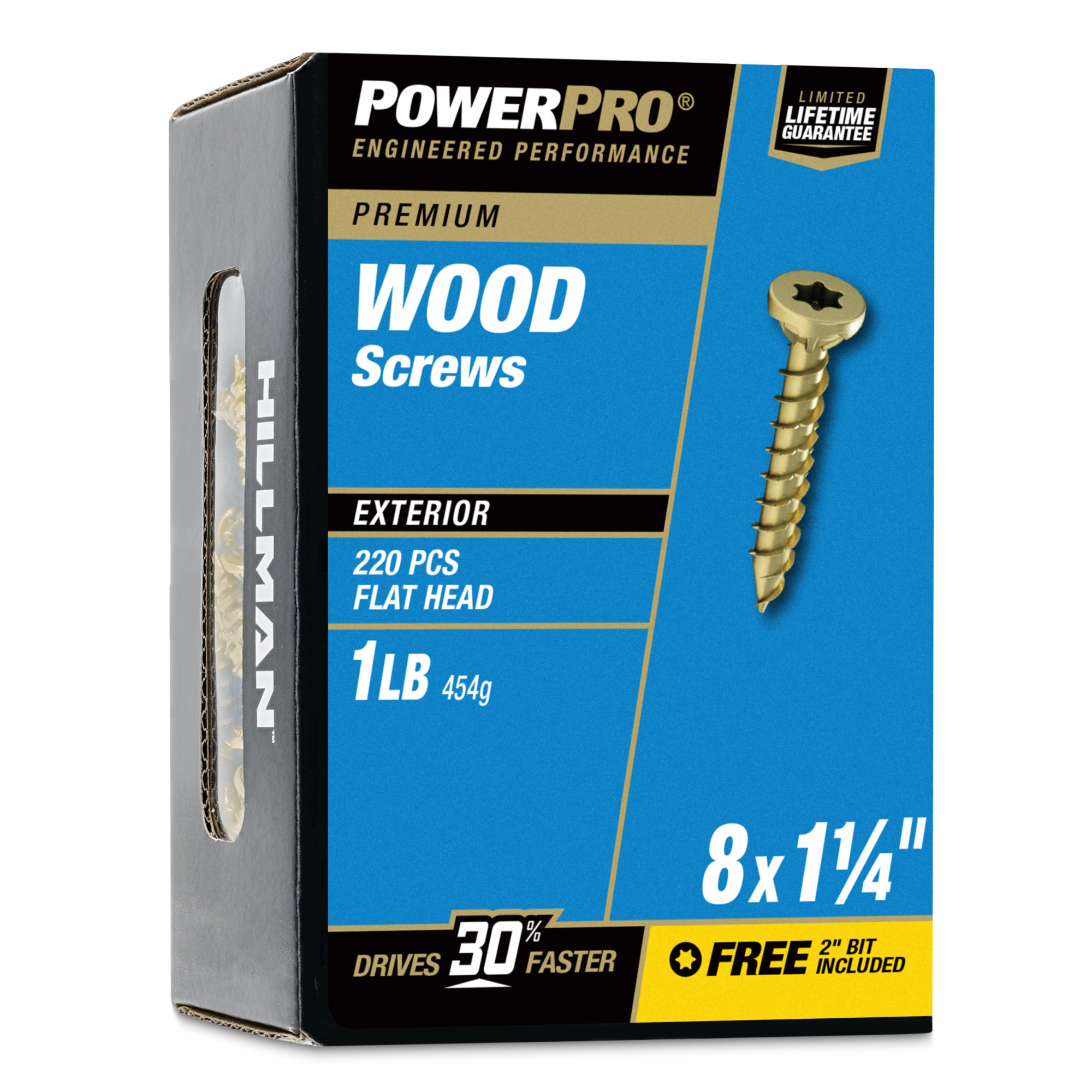 Power Pro Premium Exterior Wood Screws (#8 x 1-1/4 in.) - 220 pc
