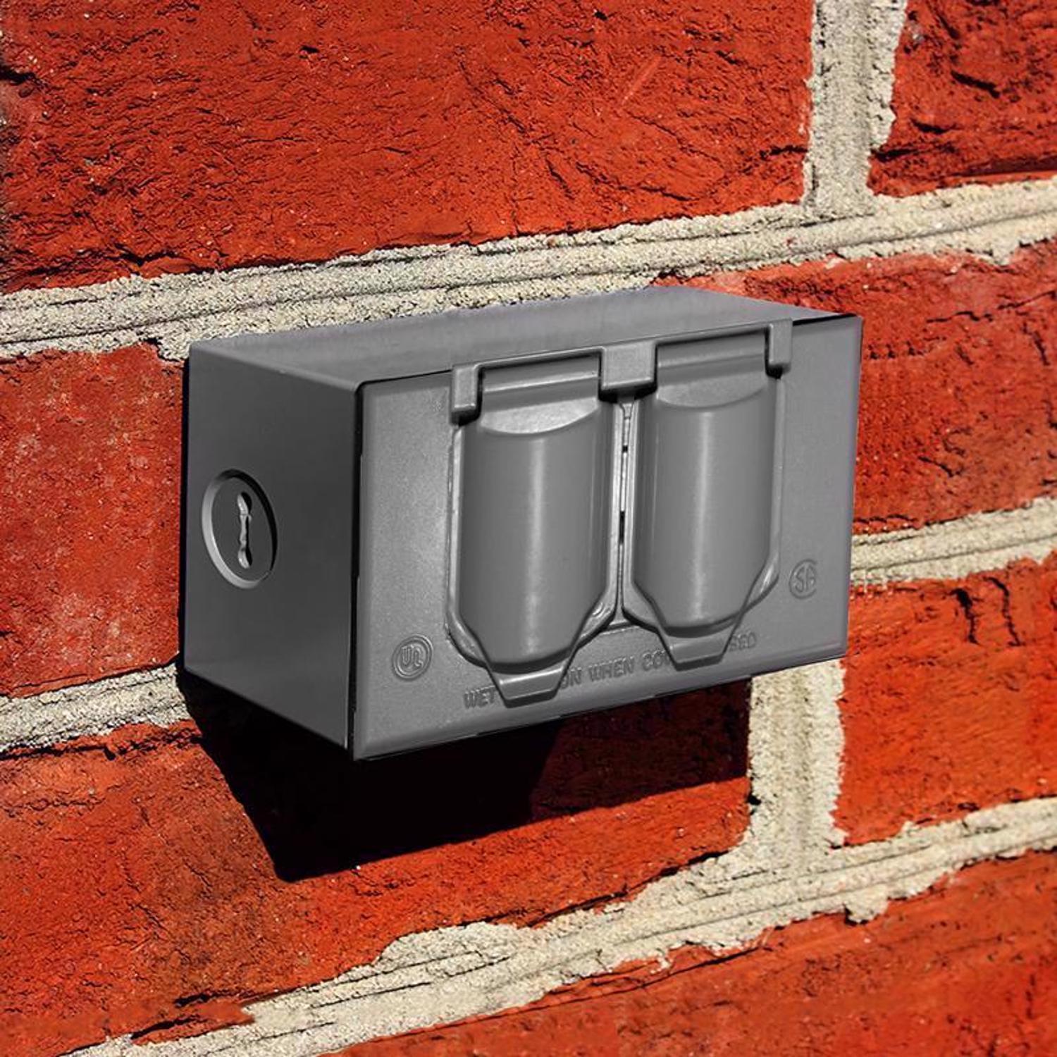Sigma Engineered Solutions Rectangle Die-Cast Metal 1 gang 2.83 in. H X 4.57 in. W Horizontal Duplex