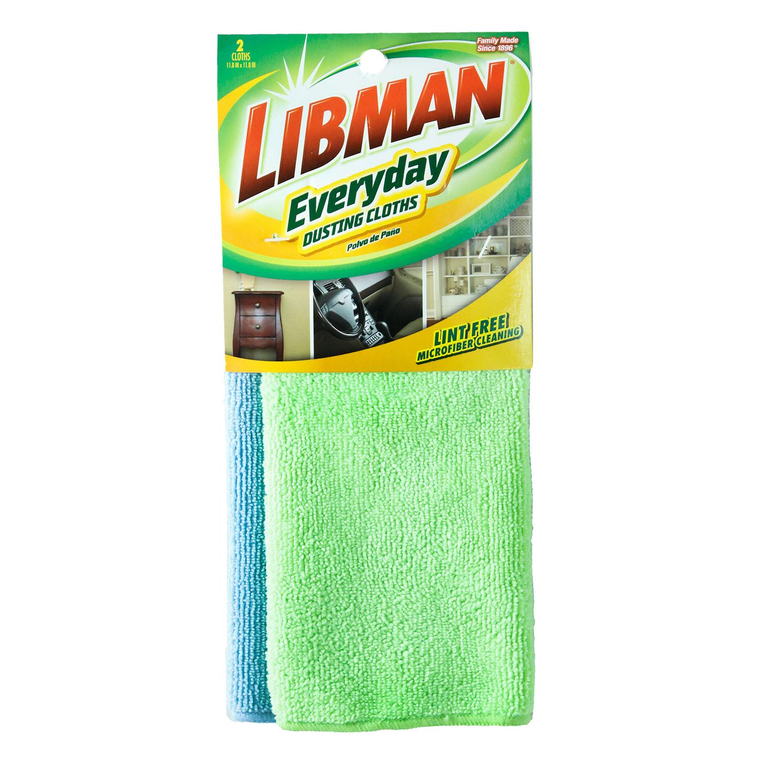 Libman Microfiber Dusting Cloth 5 in. W X 11 L 2 pk