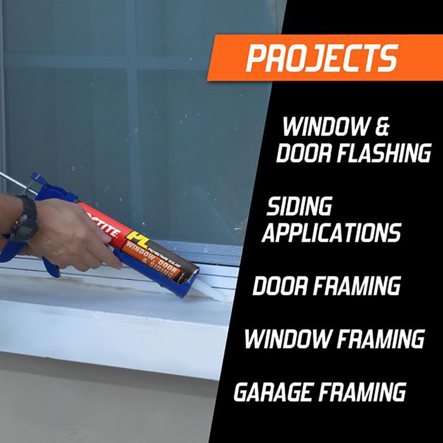 Loctite PL S40 White Polyurethane Door/Siding/ Window Sealant 10 oz