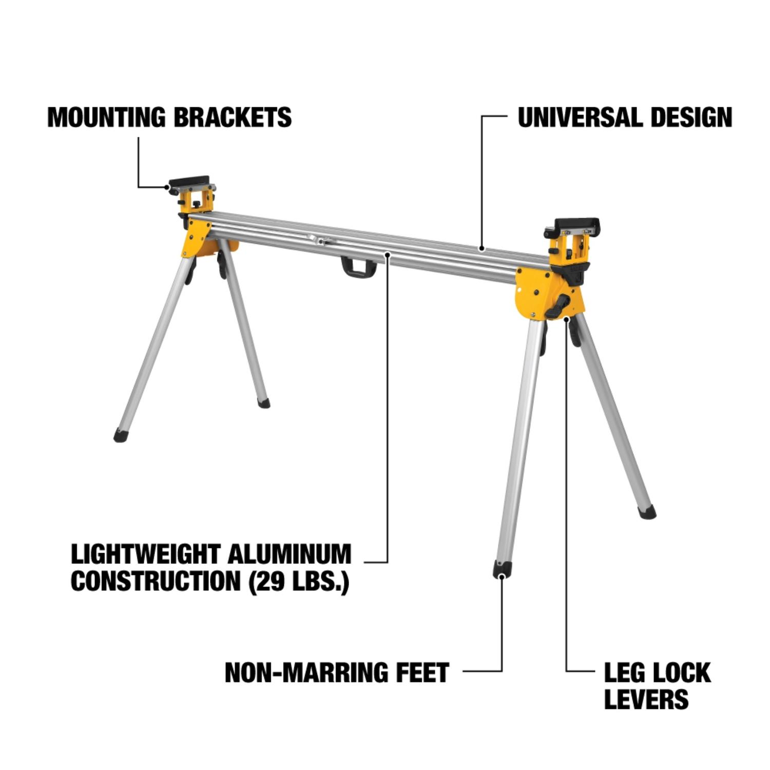 DEWALT Metal 150 in. L X 32 in. H X 9 in. W Miter Saw Stand Yellow 1 pc