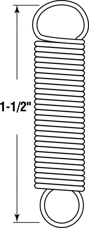 Prime-Line 1-1/2 in. L X 11/32 in. D Extension Spring 2 pk