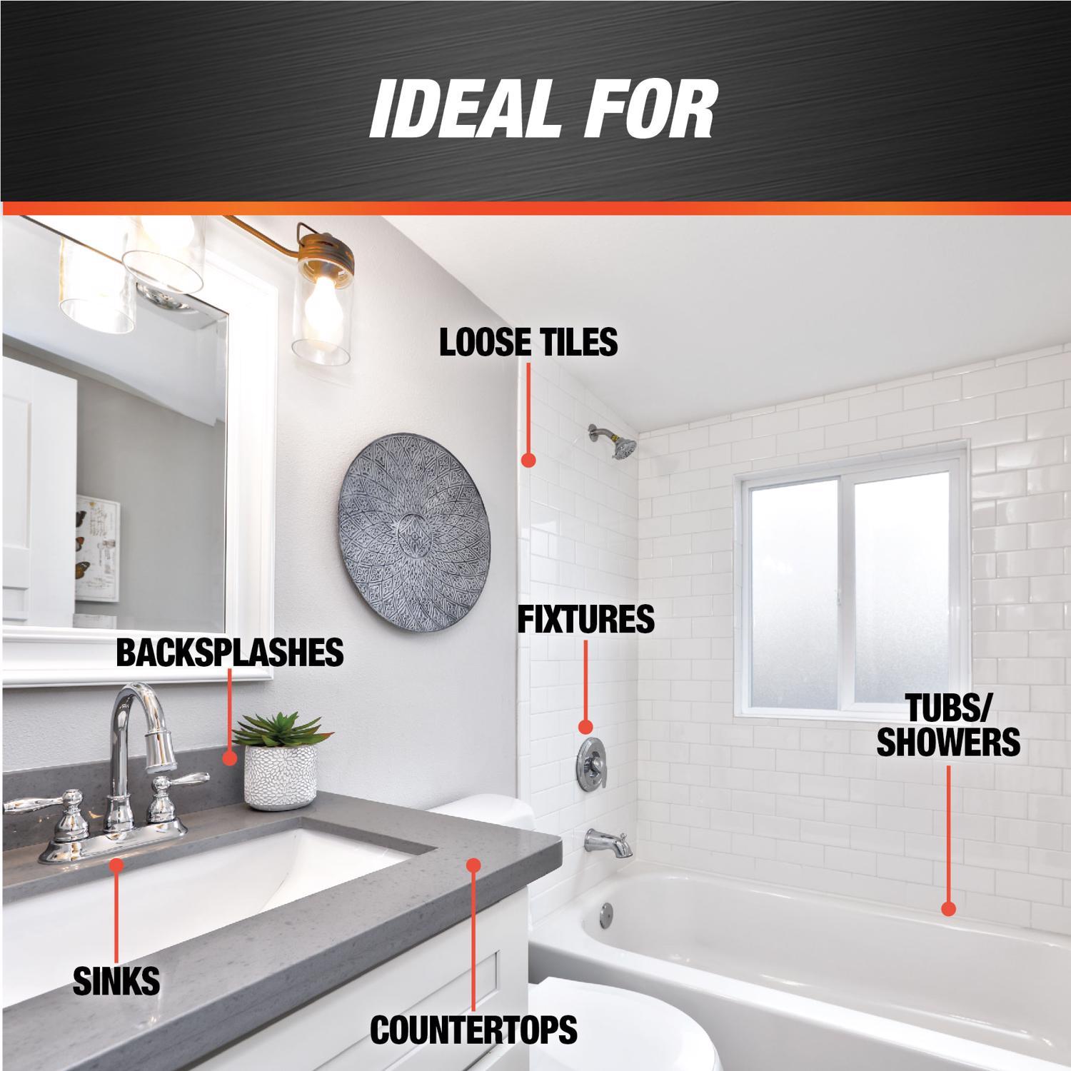 DAP Kwik Seal White Acrylic Latex Kitchen and Bath Adhesive Caulk 10.1 oz
