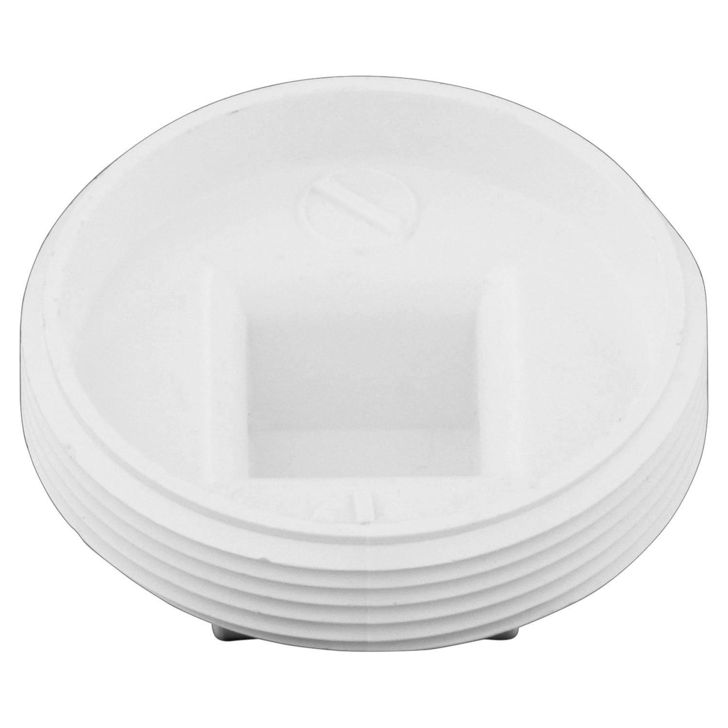 Charlotte Pipe Schedule 40 1-1/2 in. MPT X 1-1/2 in. D MPT PVC Clean-Out Plug 1 pk