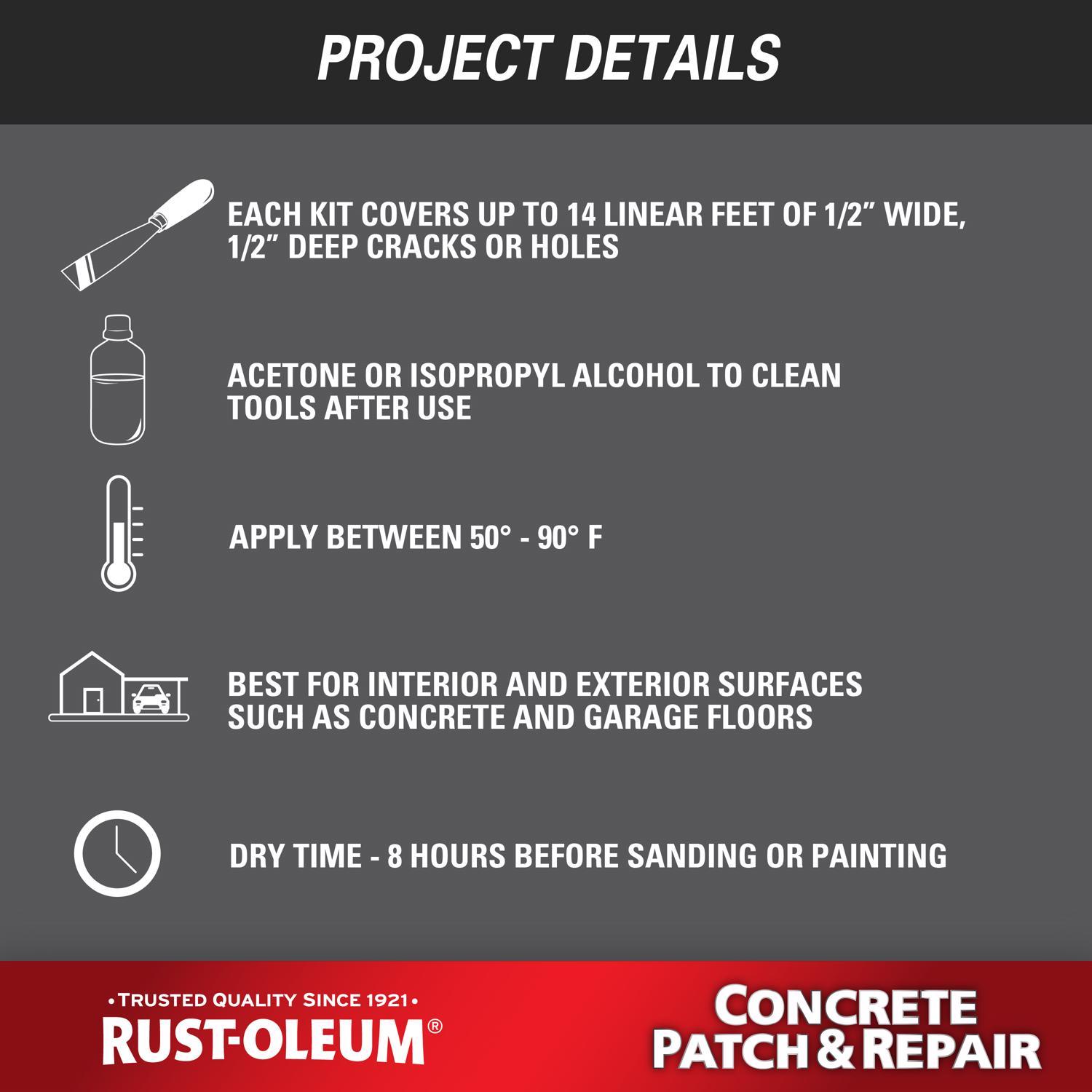 Rust-Oleum Concrete Patch and Repair 24 oz Gray