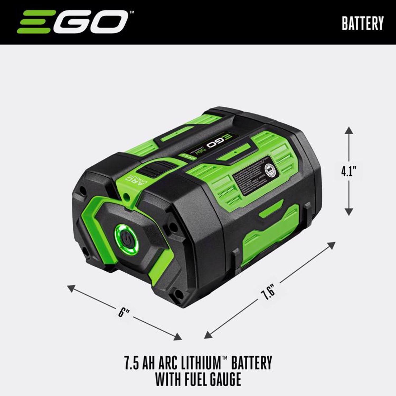 EGO 56V Power+ BA4200T 7.5 Ah Lithium-Ion Battery 1 pc