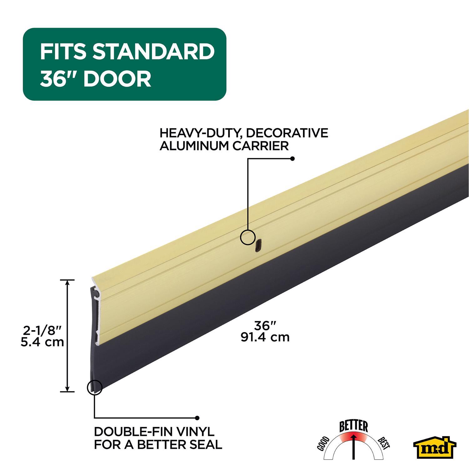M-D Building Products Gold Aluminum/Vinyl Sweep For Doors 36 in. L X 2.13 in.