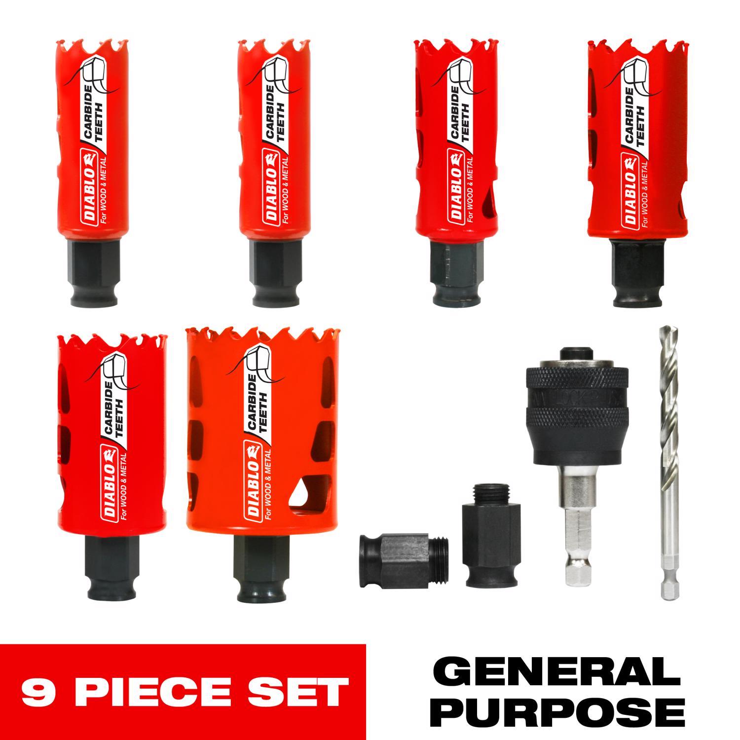 Diablo Mandrel 2-3/8 in. L Hole Saw Kit Arbor Included