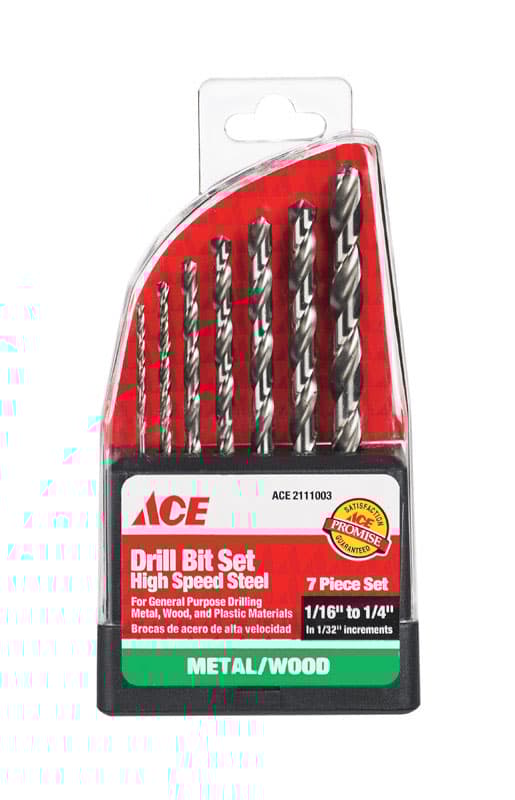 Ace High Speed Steel Drill Bit Set 7 Piece