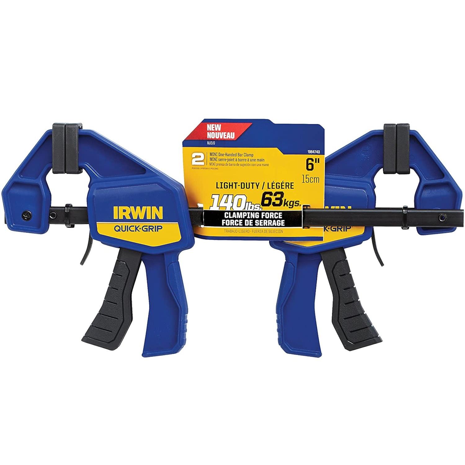 Irwin Quick-Grip 6 in. X 2-7/16 in. D Bar Clamp 100 lb 2 pc