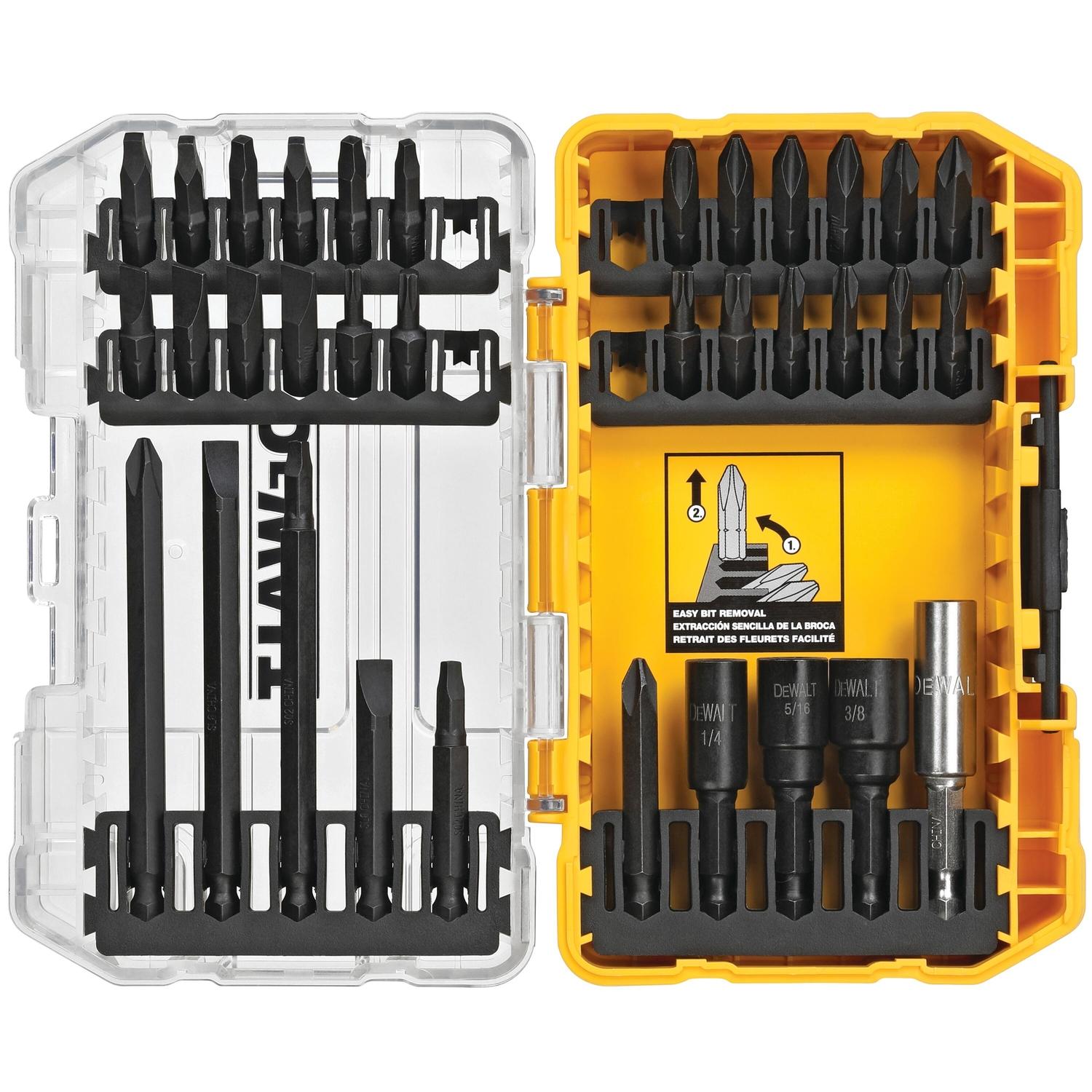DEWALT Impact Ready Drive Bit Set Steel 34 pc