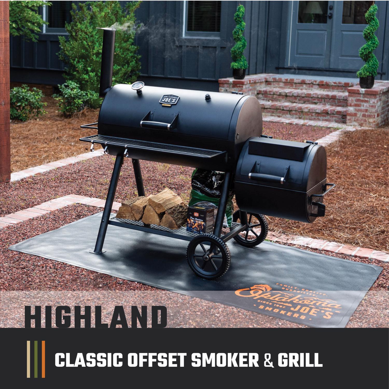Oklahoma Joe's Highland Charcoal/Wood Offset Smoker Black