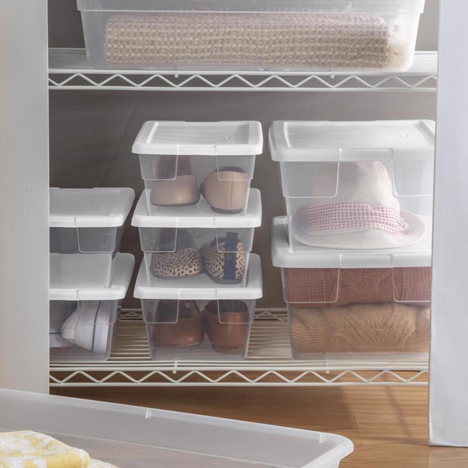 Sterilite Storage Box 16 Qt., 16.6 " L x 11.8 " W x 7 " H Clear