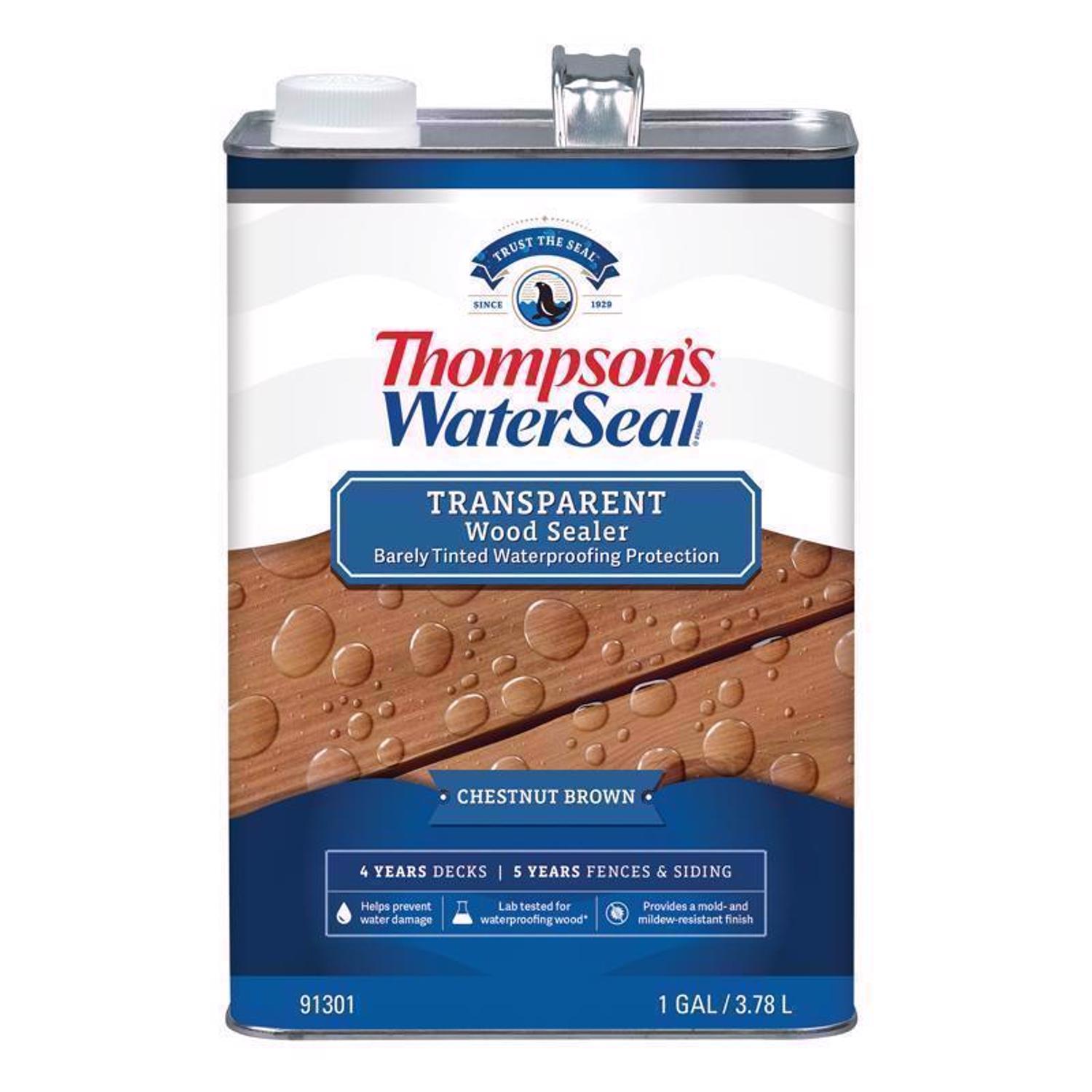 Thompson's WaterSeal Transparent Chestnut Brown Water-Based Acrylic/Alkyd/Urethane Waterproofing Woo