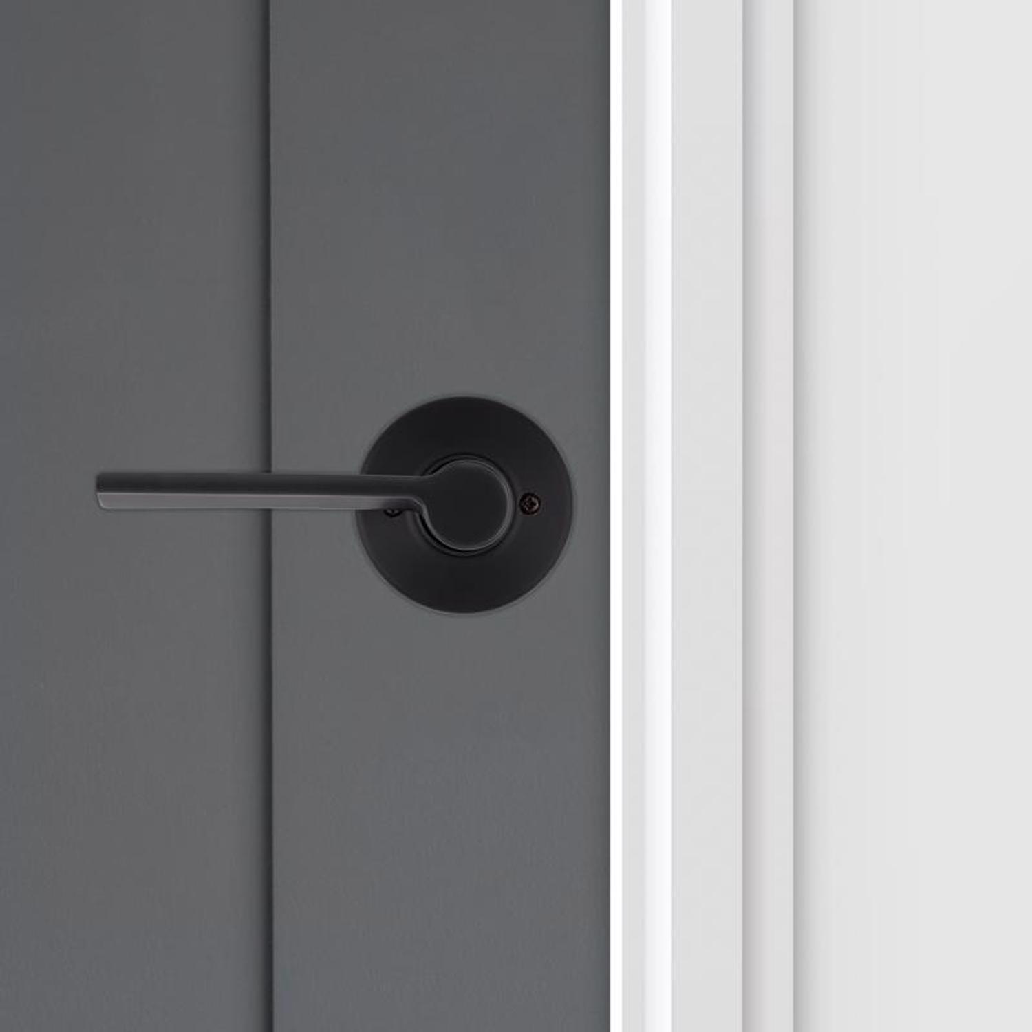 Kwikset Ladera Matte Black Passage Lever Right or Left Handed