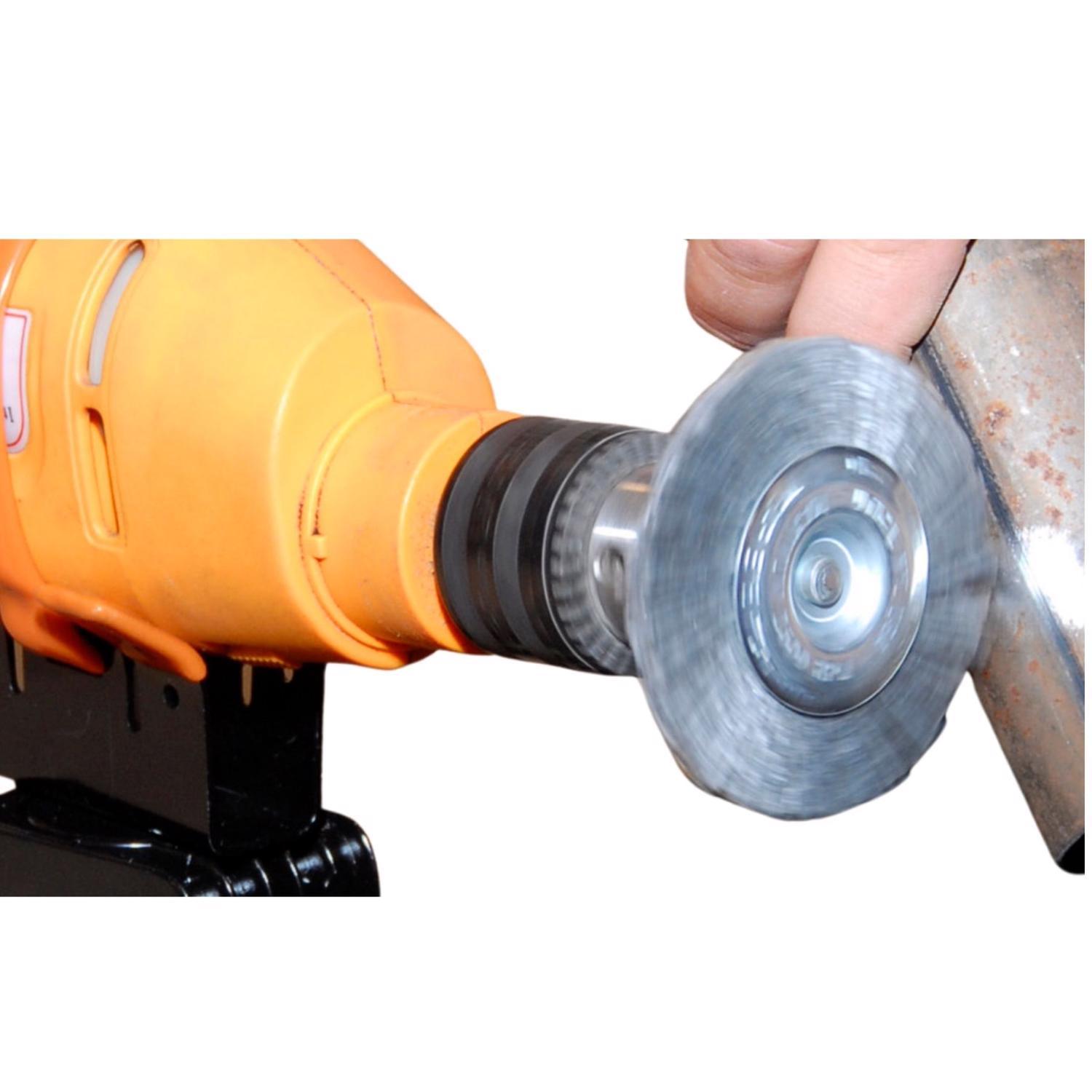 Dico Nyalox 4 in. Coarse Crimped Mandrel Mounted Wheel Brush Nylon 2500 rpm 1 pc