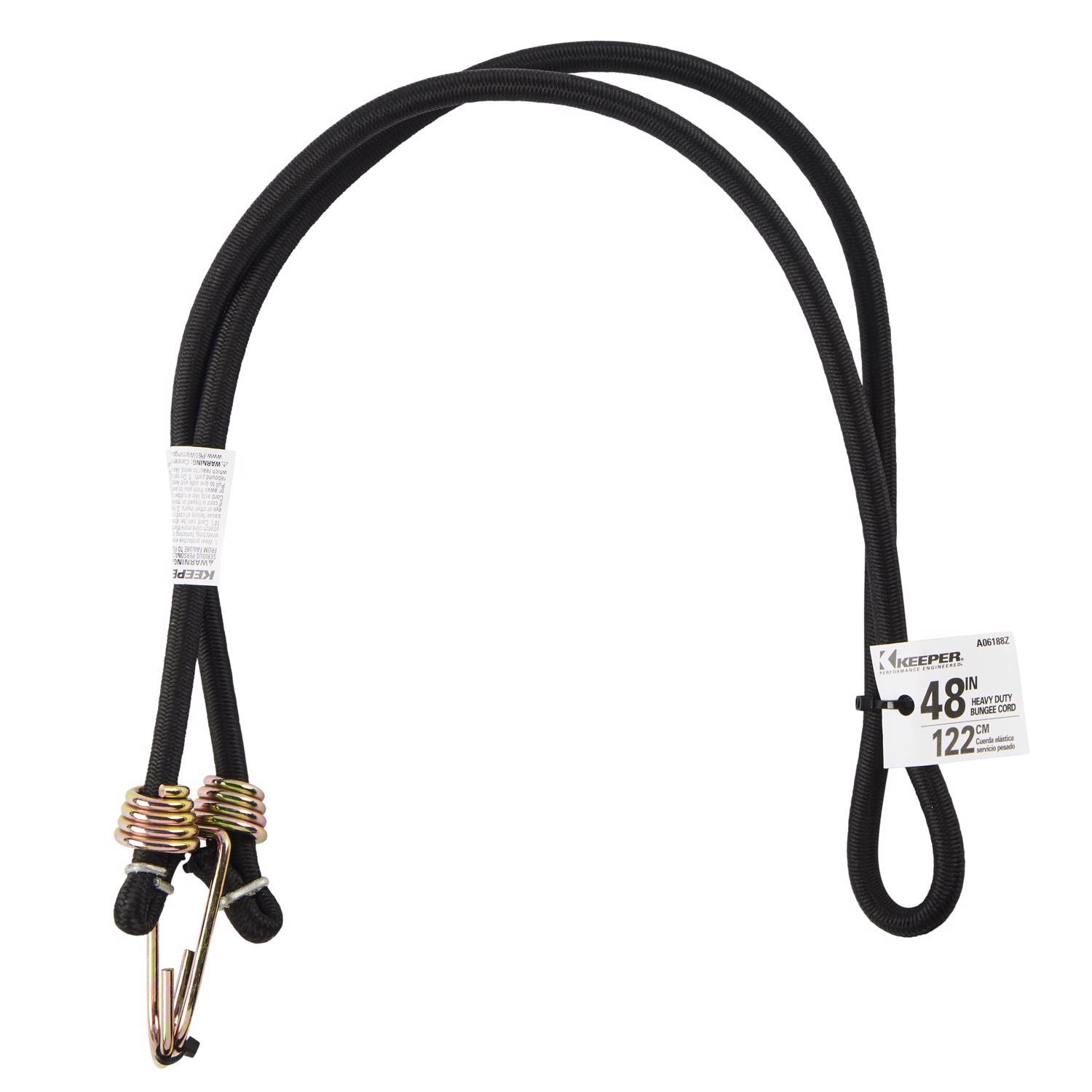 Keeper Black Bungee Cord 48 in. L X 0.374 in. 1 pk