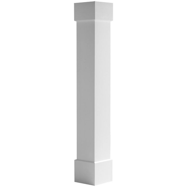 Column Rnd Wht Alm 6"X8'W/C&B