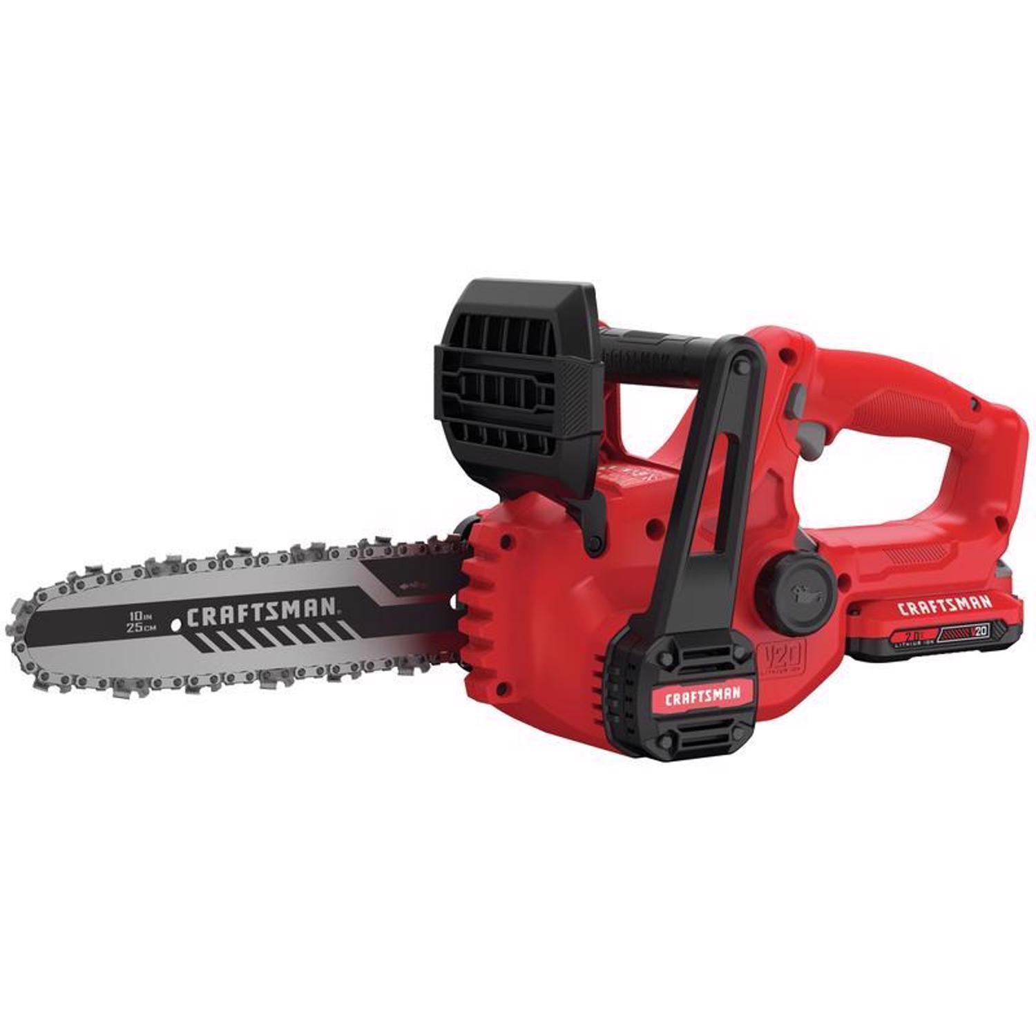 CRAFTSMAN V20 CMCCS610D1 10 in. 20 V Battery Chainsaw Kit (Battery & Charger)