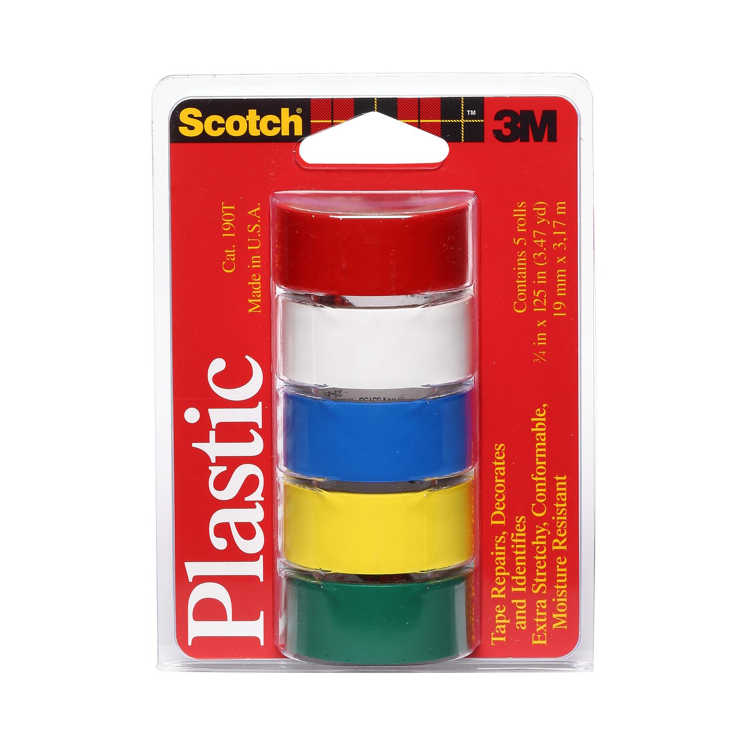 Scotch 3/4 in. W X 125 L Assorted Plastic Tape