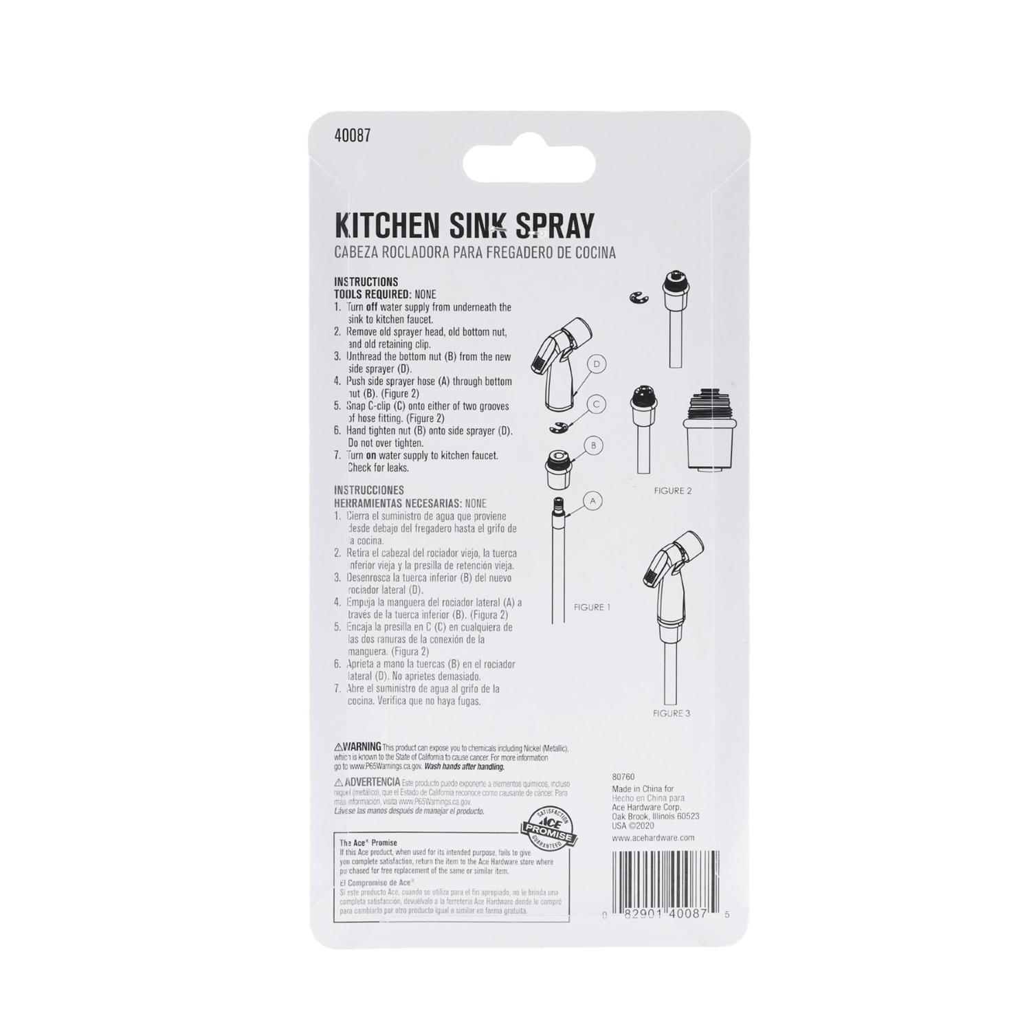 Ace For Universal Black Kitchen Faucet Sprayer