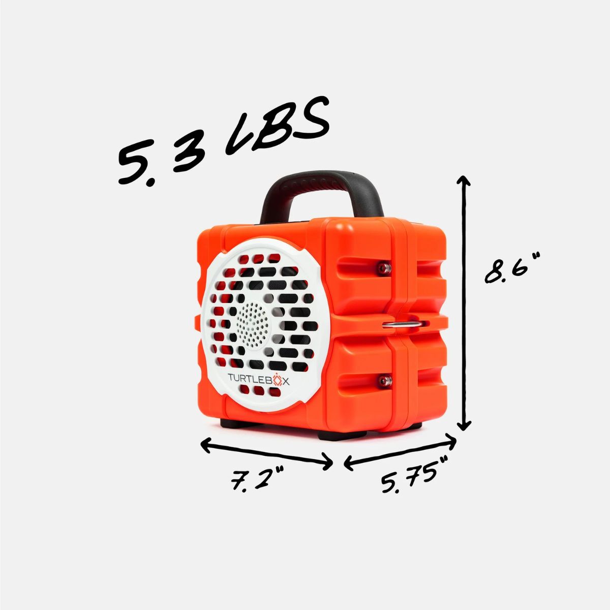 Turtlebox Cub Orange Wireless Bluetooth Weather Resistant Portable Speaker