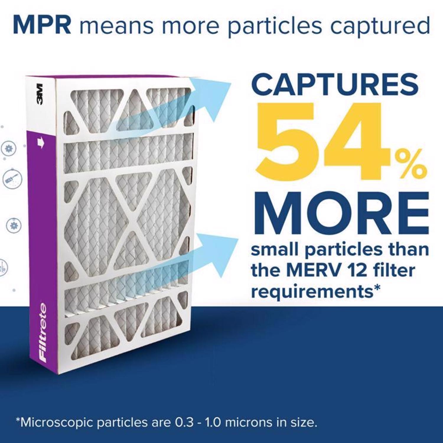 Filtrete 20 in. W X 25 in. H X 4 in. Polyester 12 MERV Pleated Allergen Air Filter 1 pk