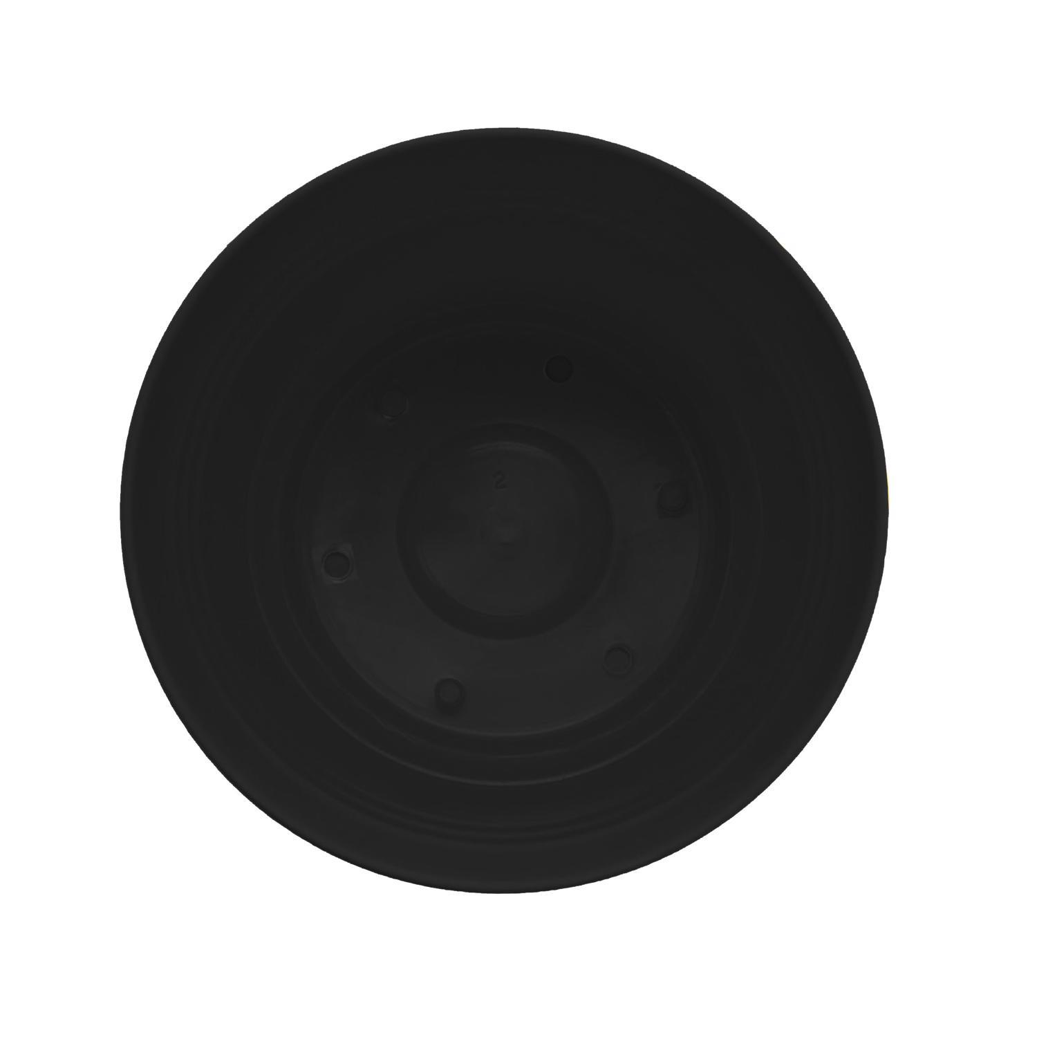 Bloem Saturn 10.75 in. H X 12.25 in. W Plastic Traditional Planter Black